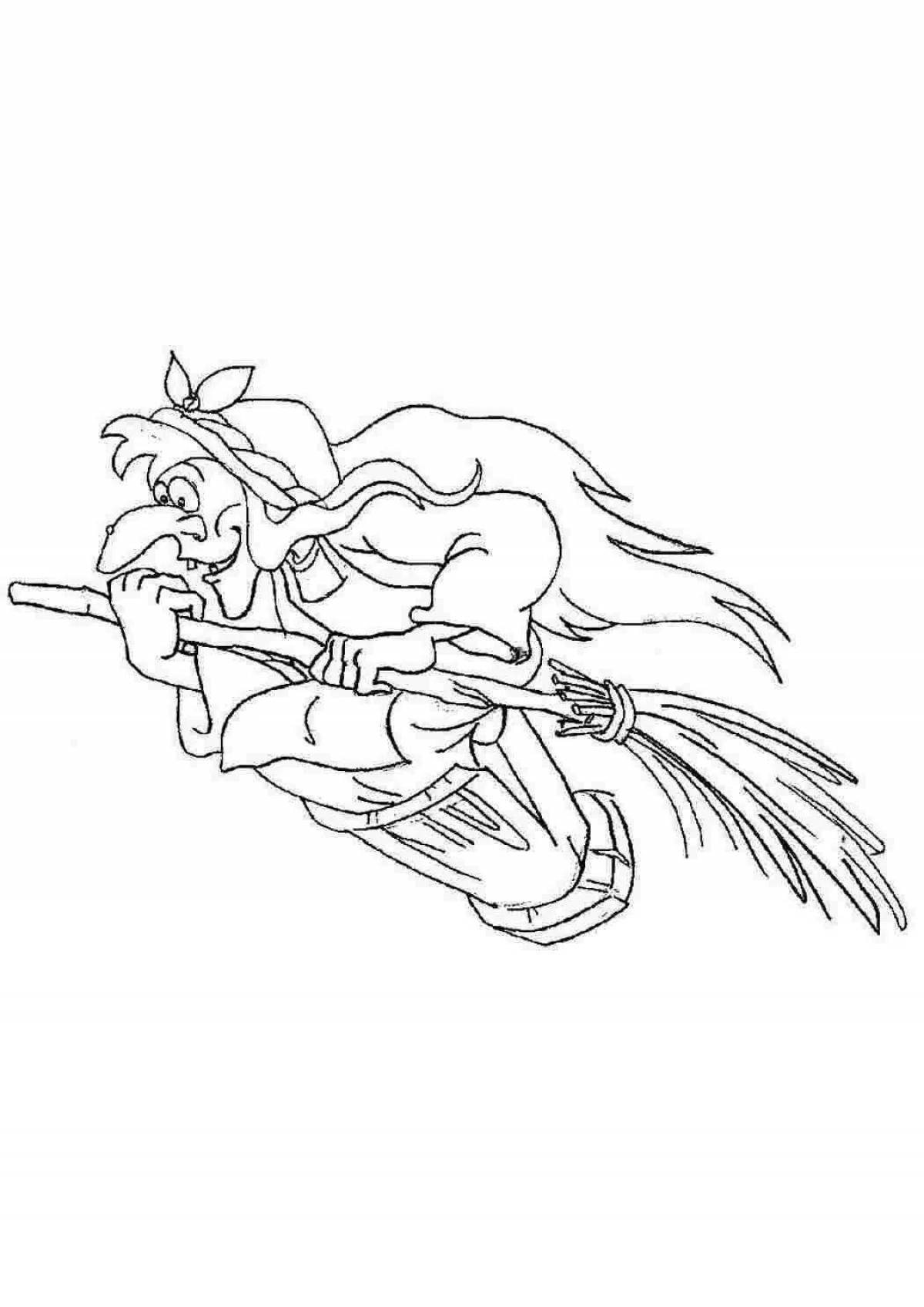 Wonderful baba yaga coloring pages for kids