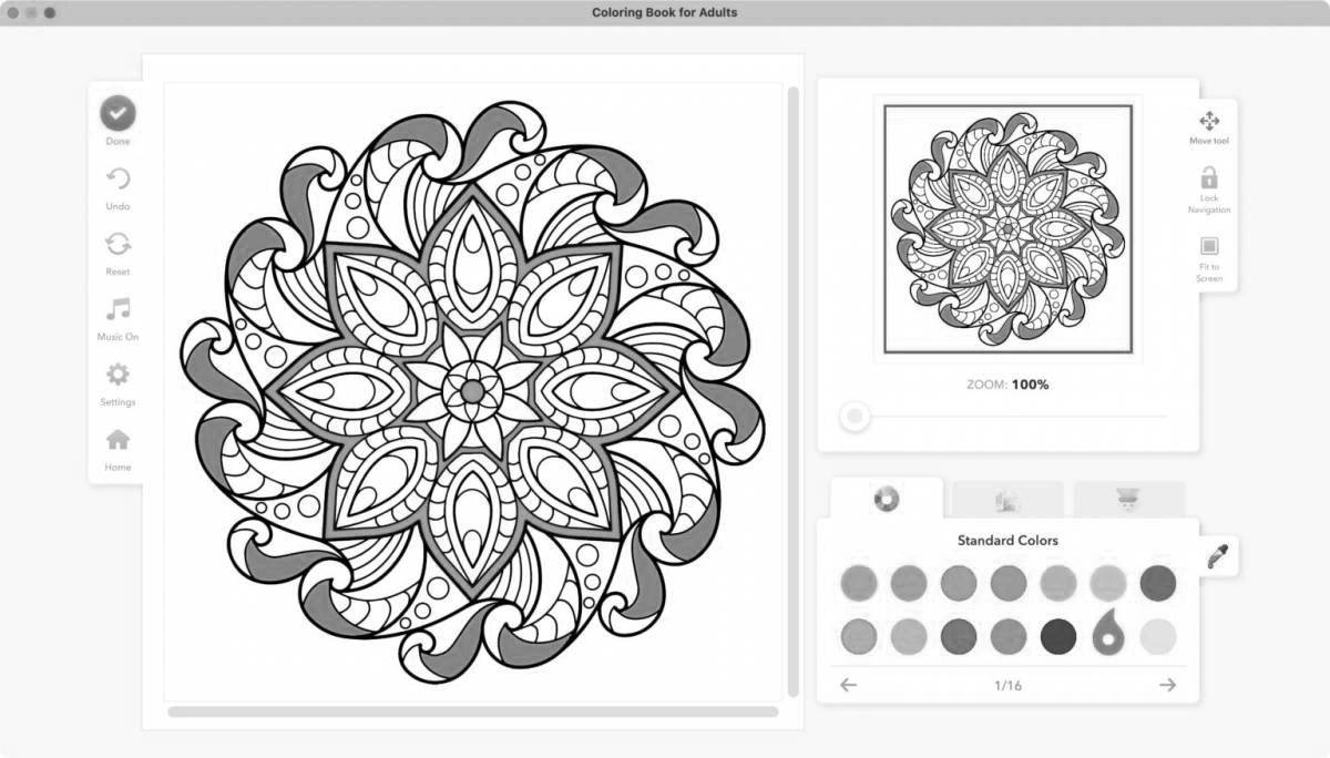 Bright shot of a coloring page
