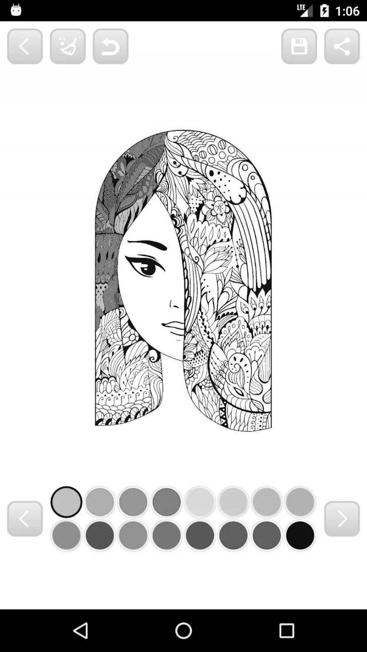 Fabulous coloring page app picture