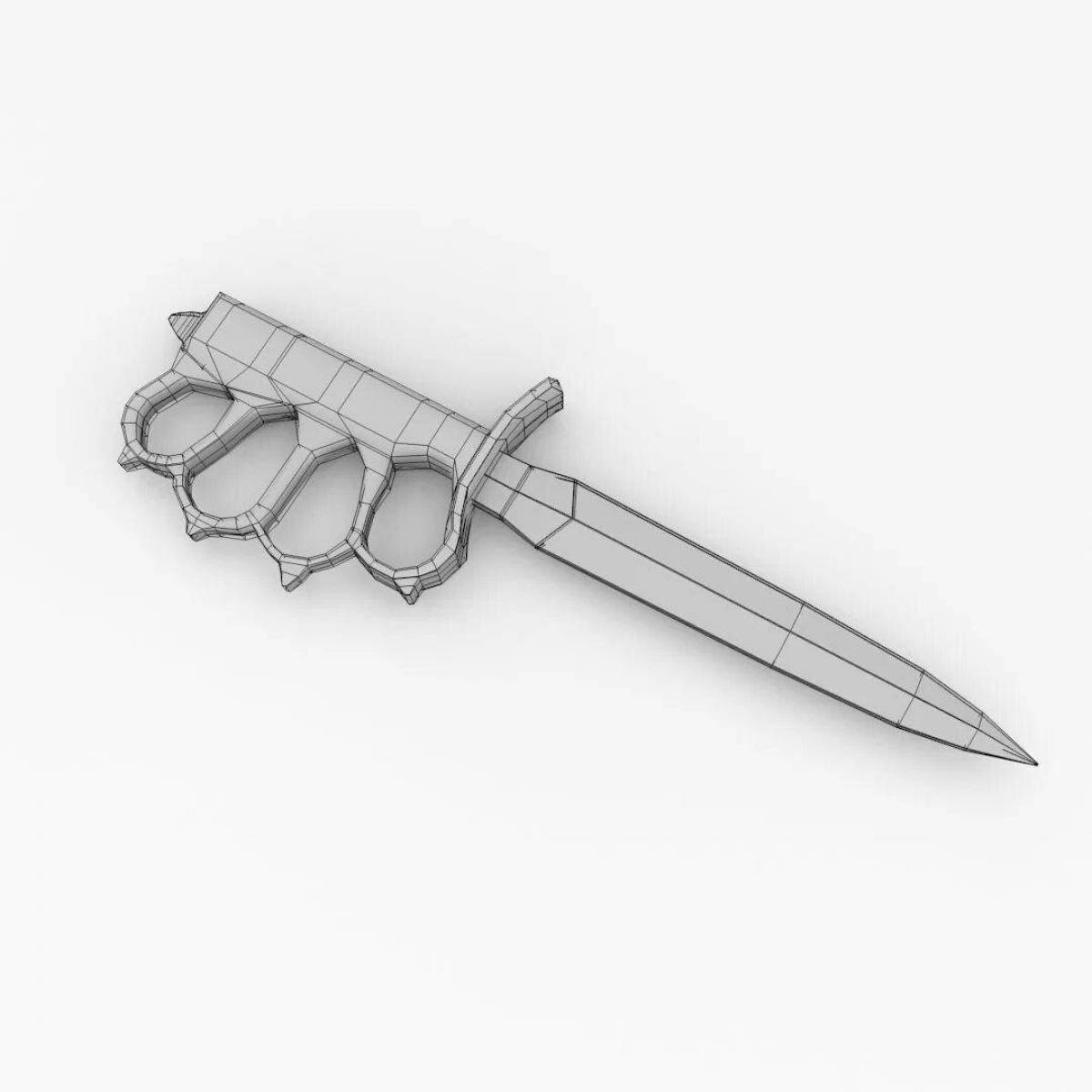 Attractive knives from standoff 2 coloring page