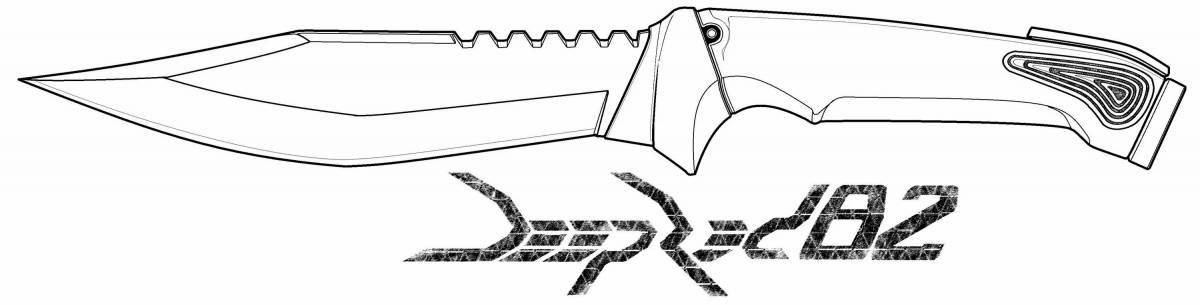 Раскраска великолепные ножи из standoff 2