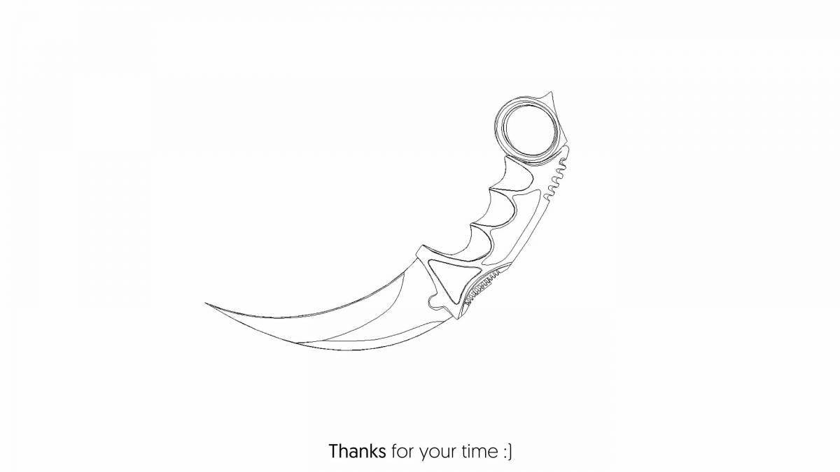 Charming knives from standoff 2 coloring book