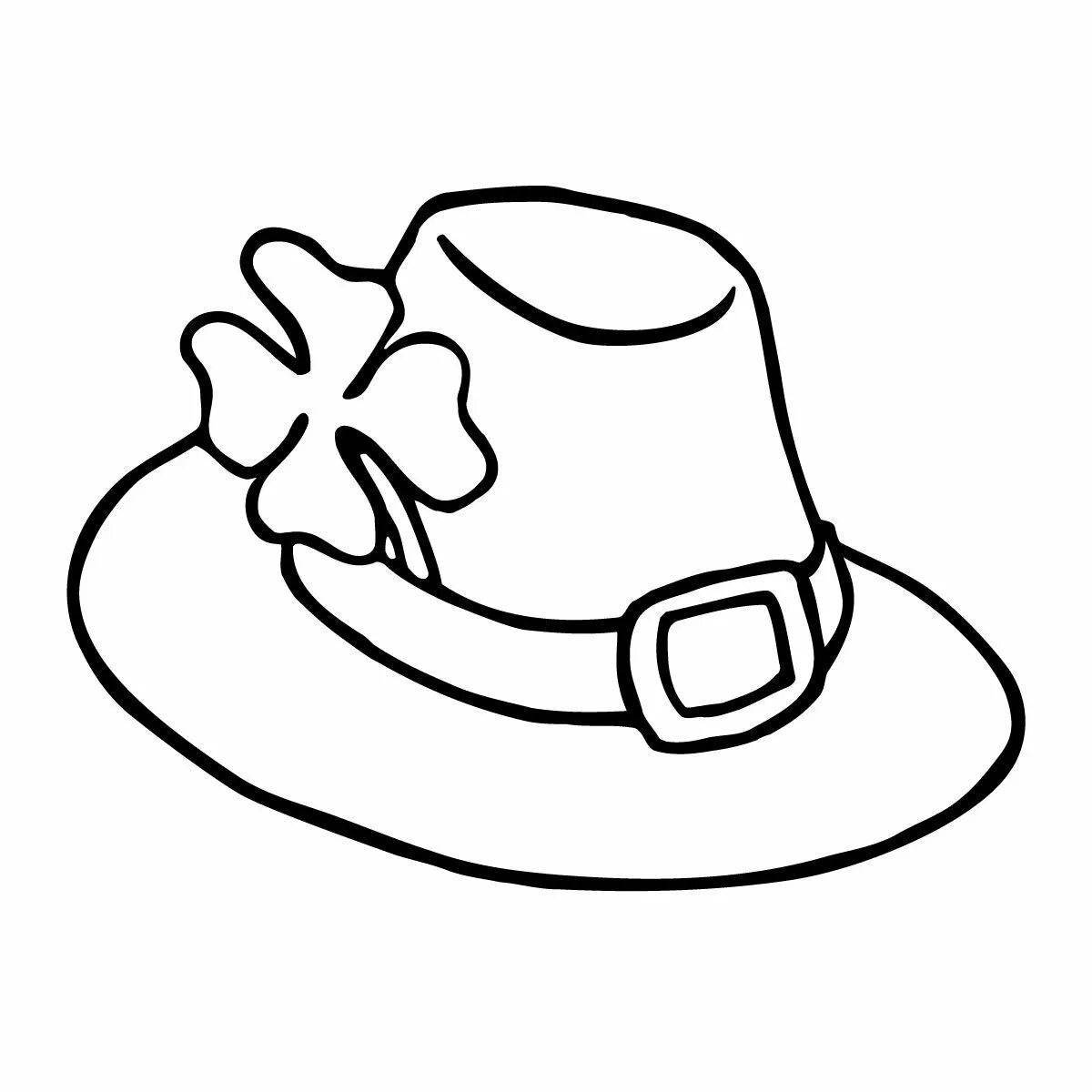 Attractive live hat coloring page