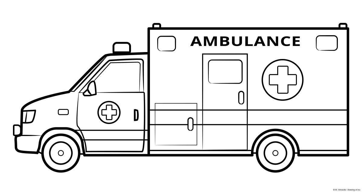 Awesome ambulance coloring pages for boys