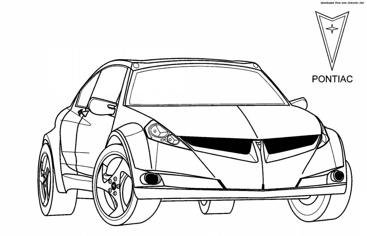 Bright car brands coloring pages for boys