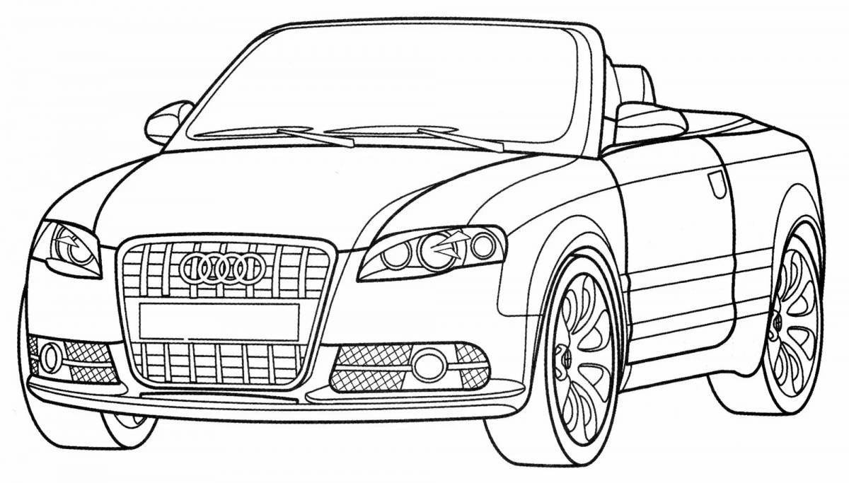 Photo Coloring page adorable car brands for boys