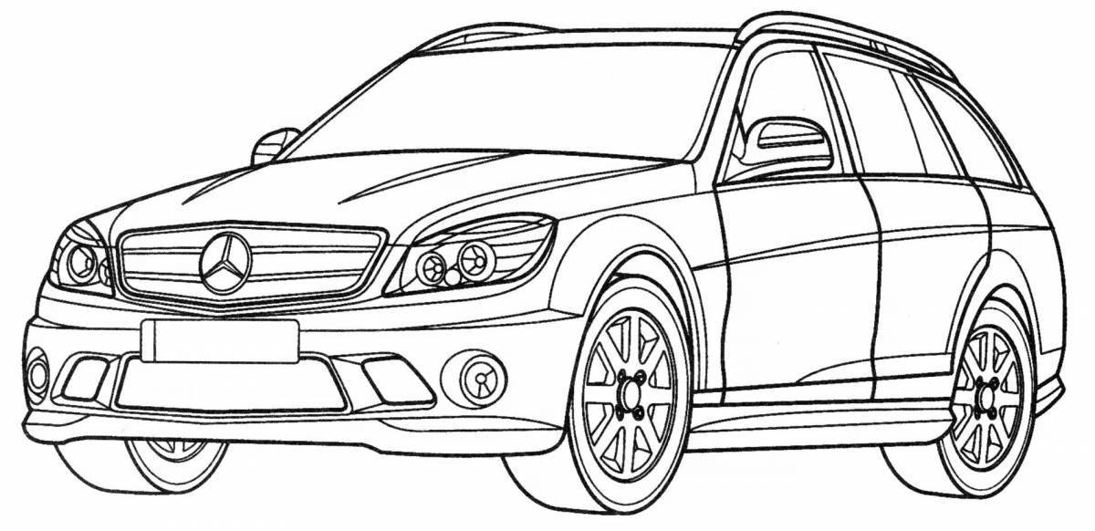 Great coloring mercedes for boys