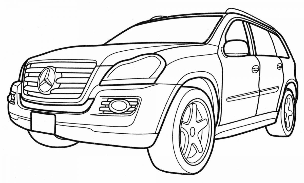 Dazzling mercedes coloring book for boys