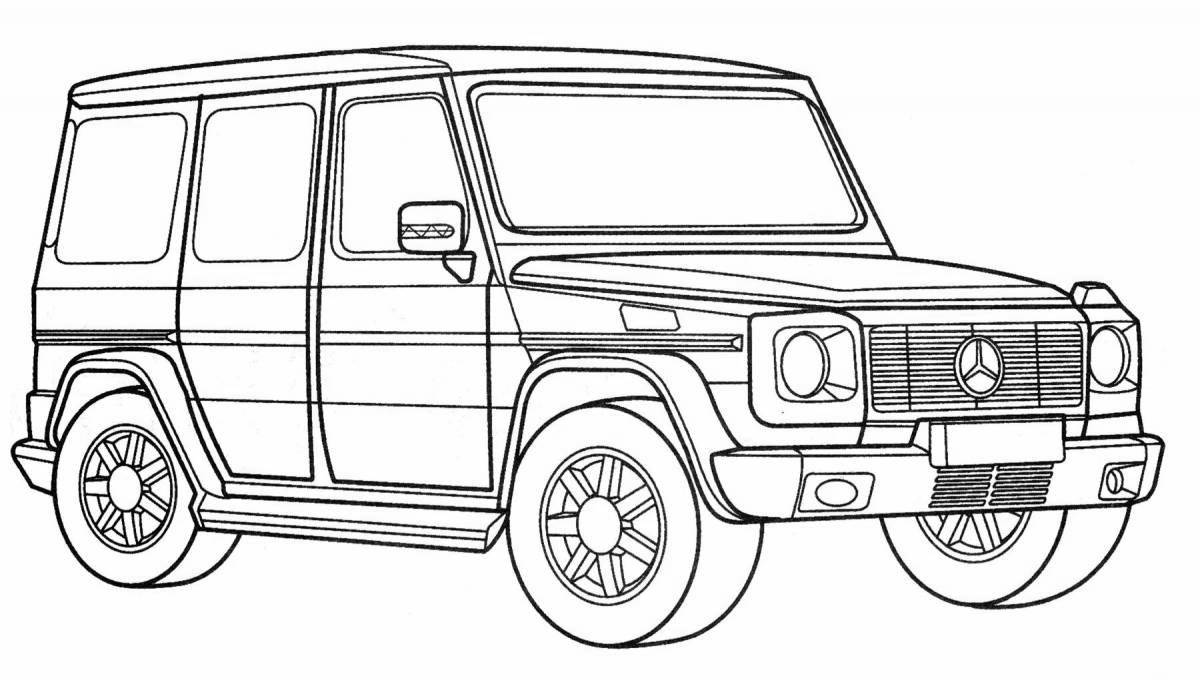 Luxury mercedes coloring book for boys