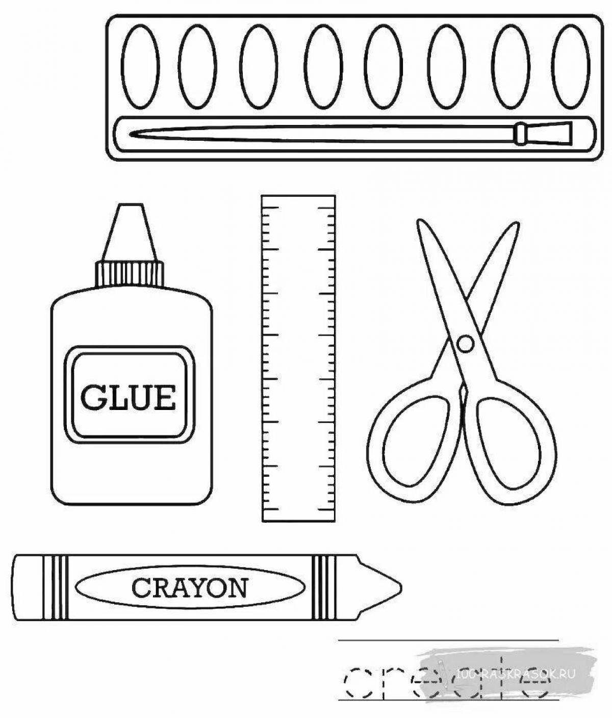 Colorful school bags coloring pages for kids