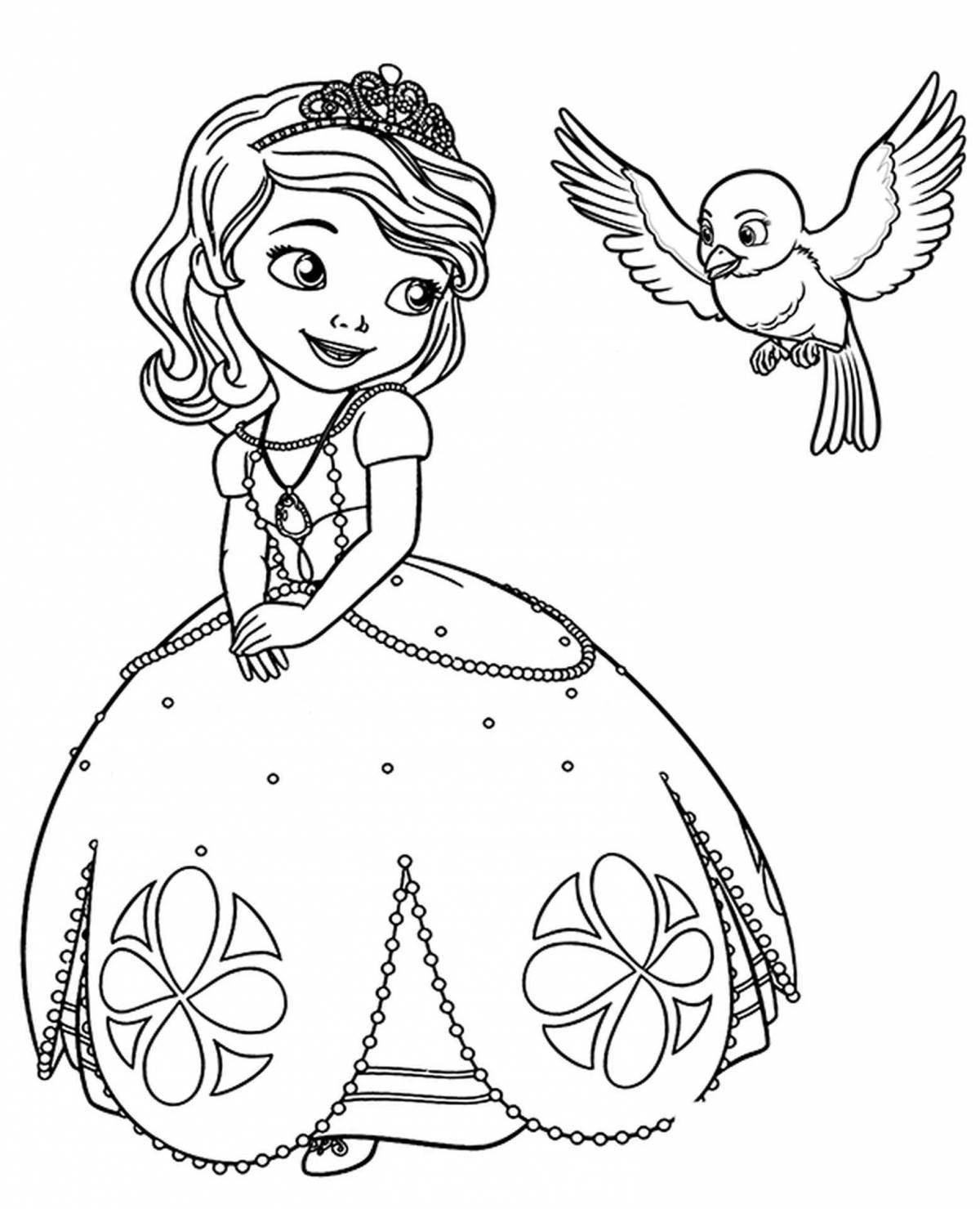 Gorgeous coloring book for girls sofia