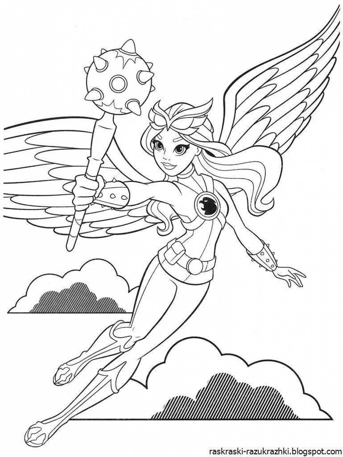 Radiant super mix coloring book for girls