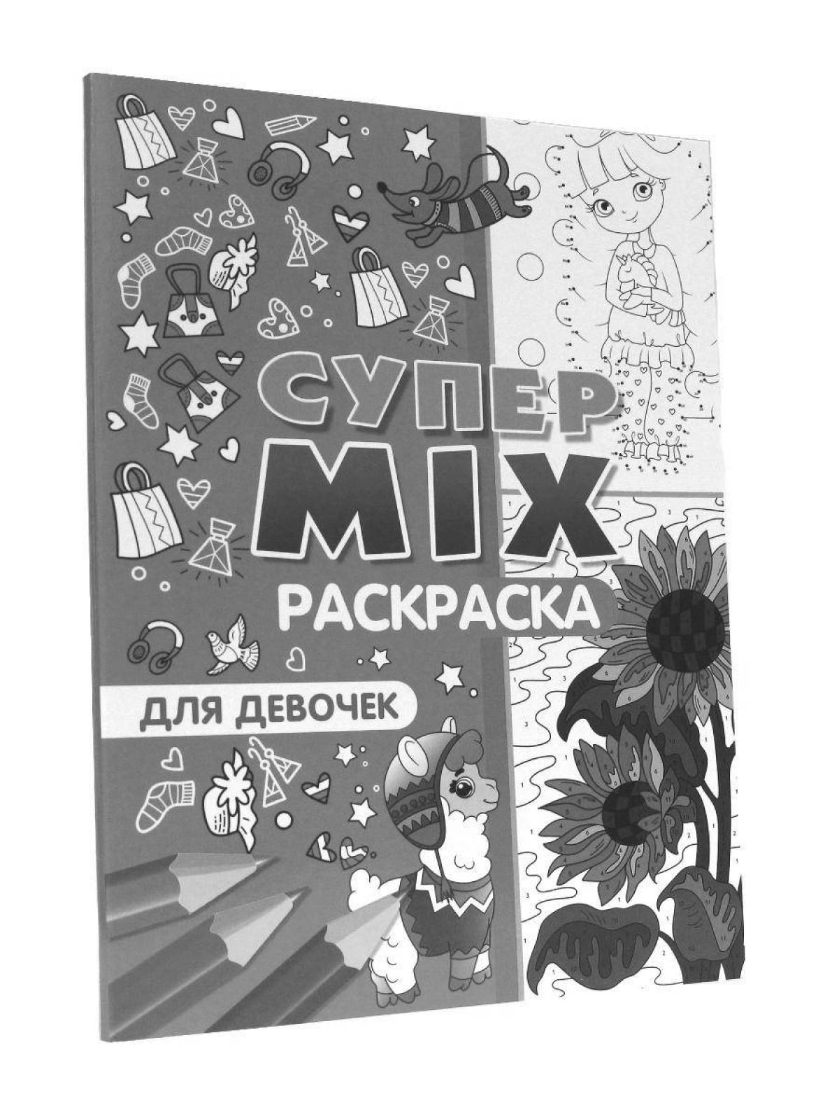 Super mix holiday coloring for girls