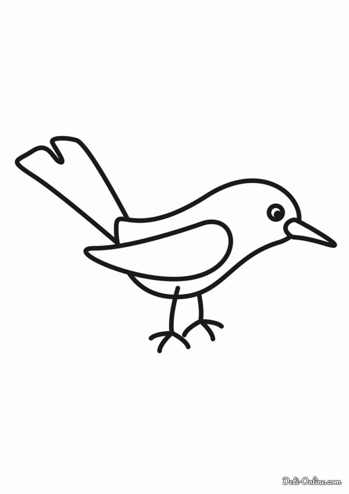 Великолепный рисунок птиц для детей