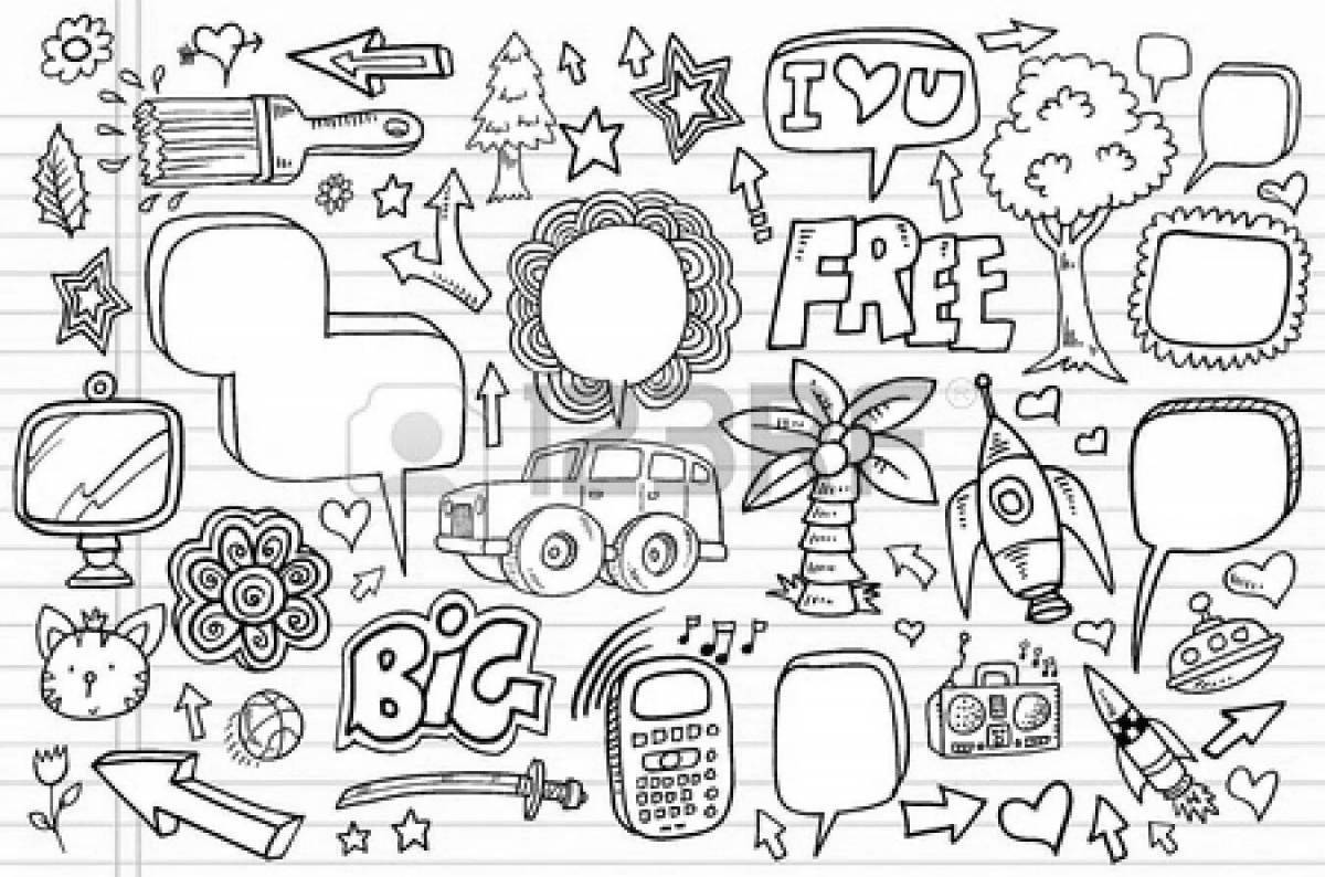 Incredible sticker coloring pages