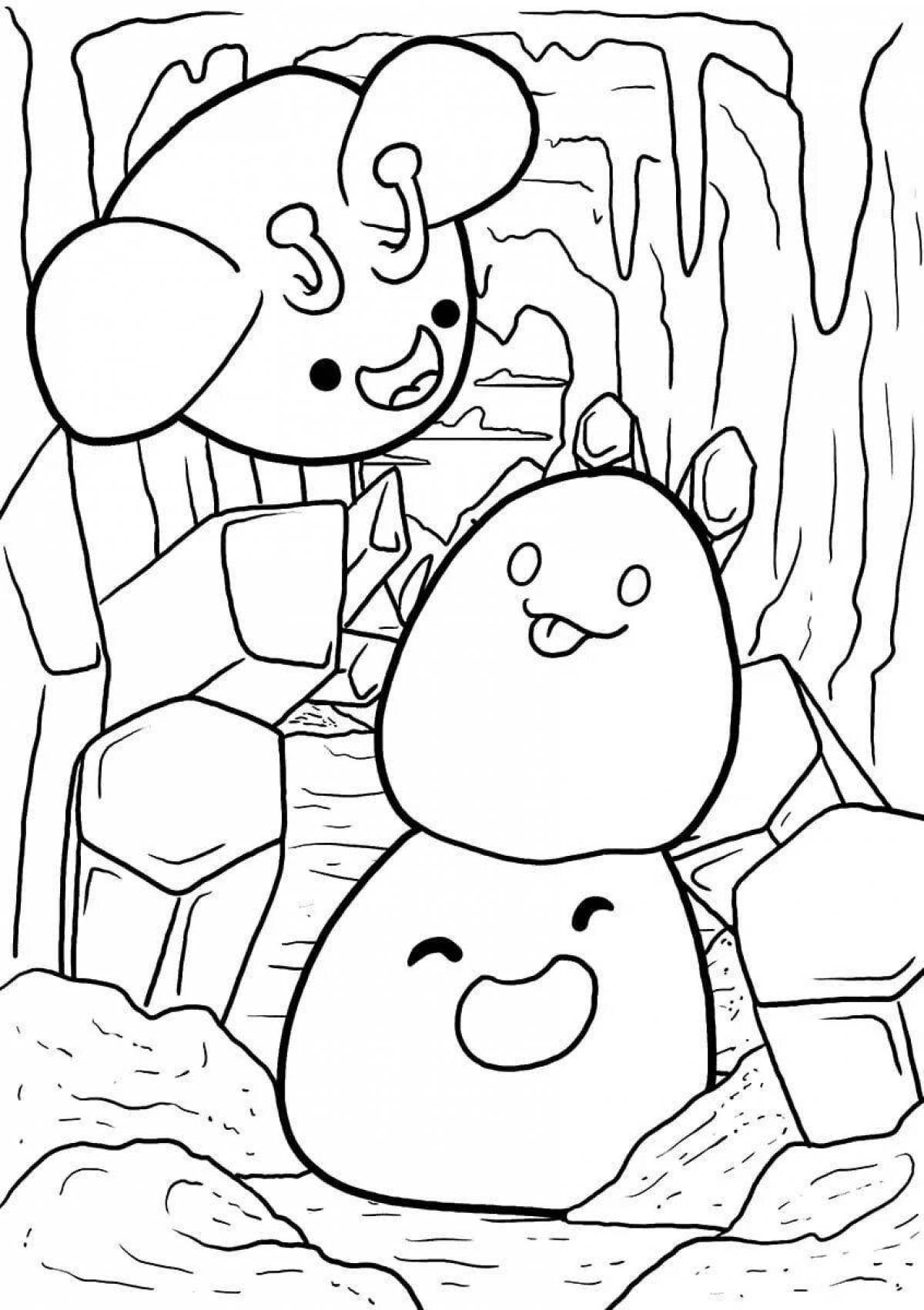 Color-lively slime coloring page for kids