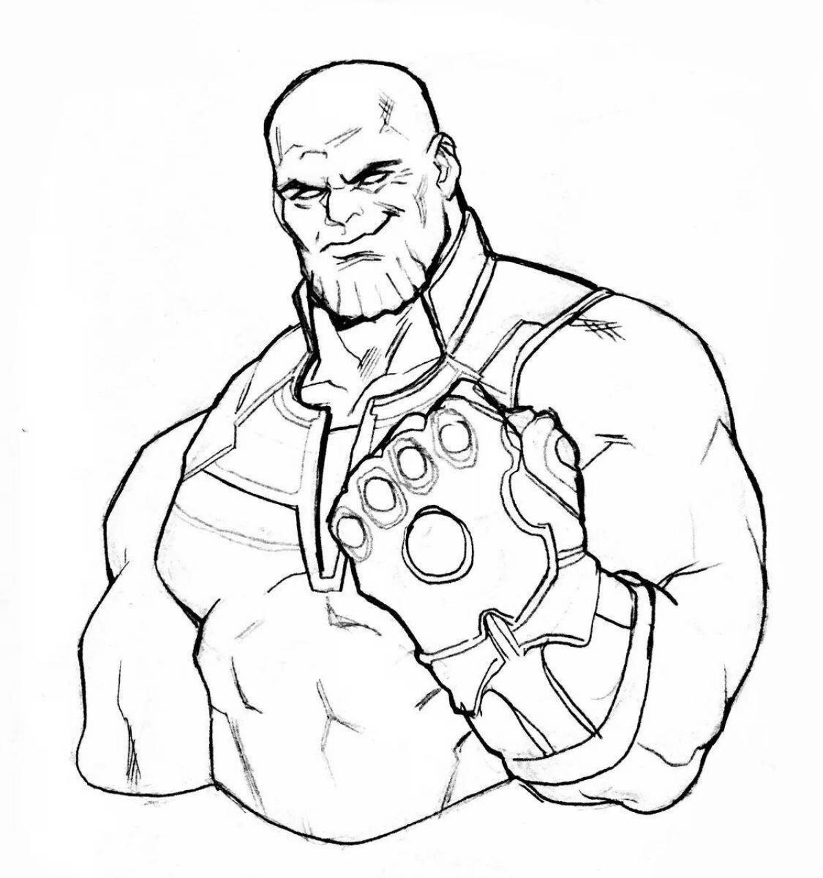 Thanos coloring book for kids