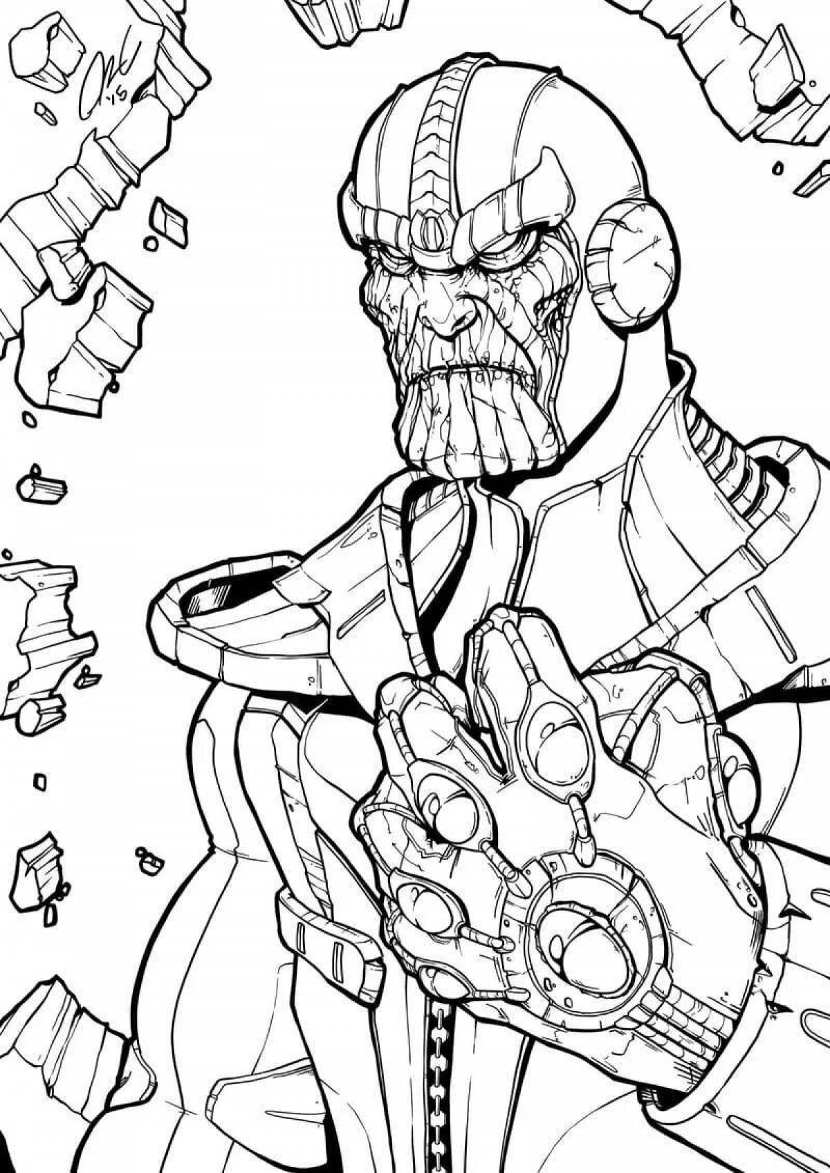 Creative thanos coloring for kids