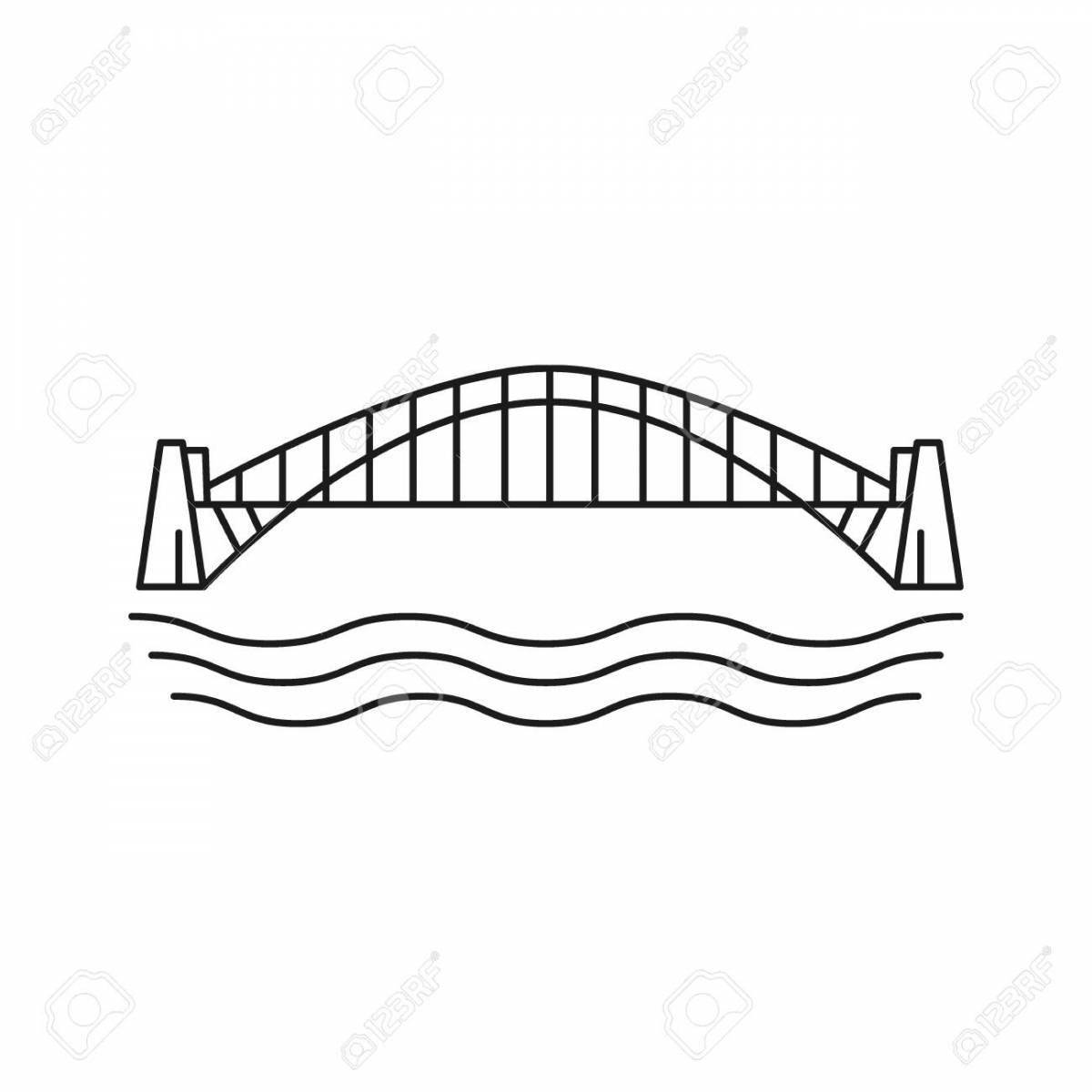 Colouring the magnificent Crimean bridge for juniors