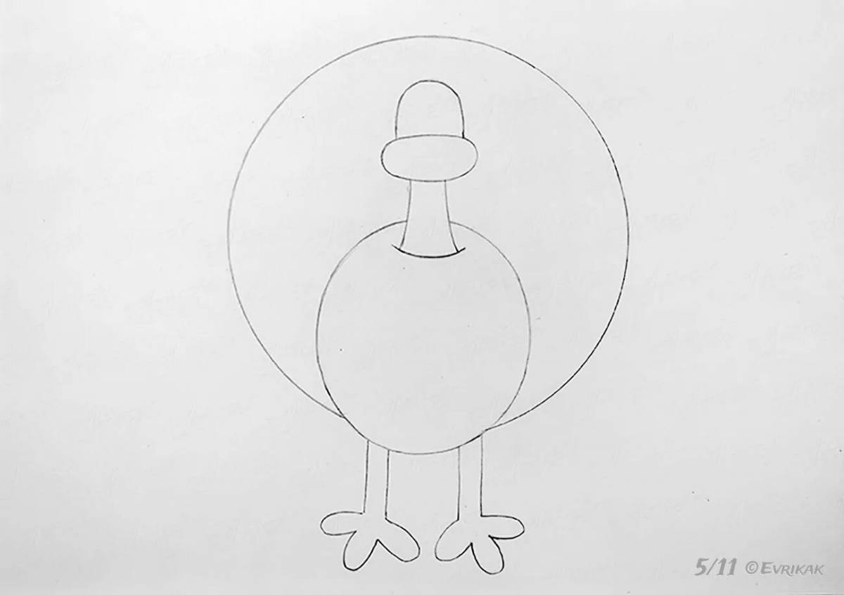 Preparatory group vivacious dymkovo turkey