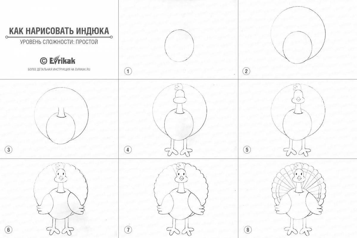 Animated Dymkovo turkey preparation group