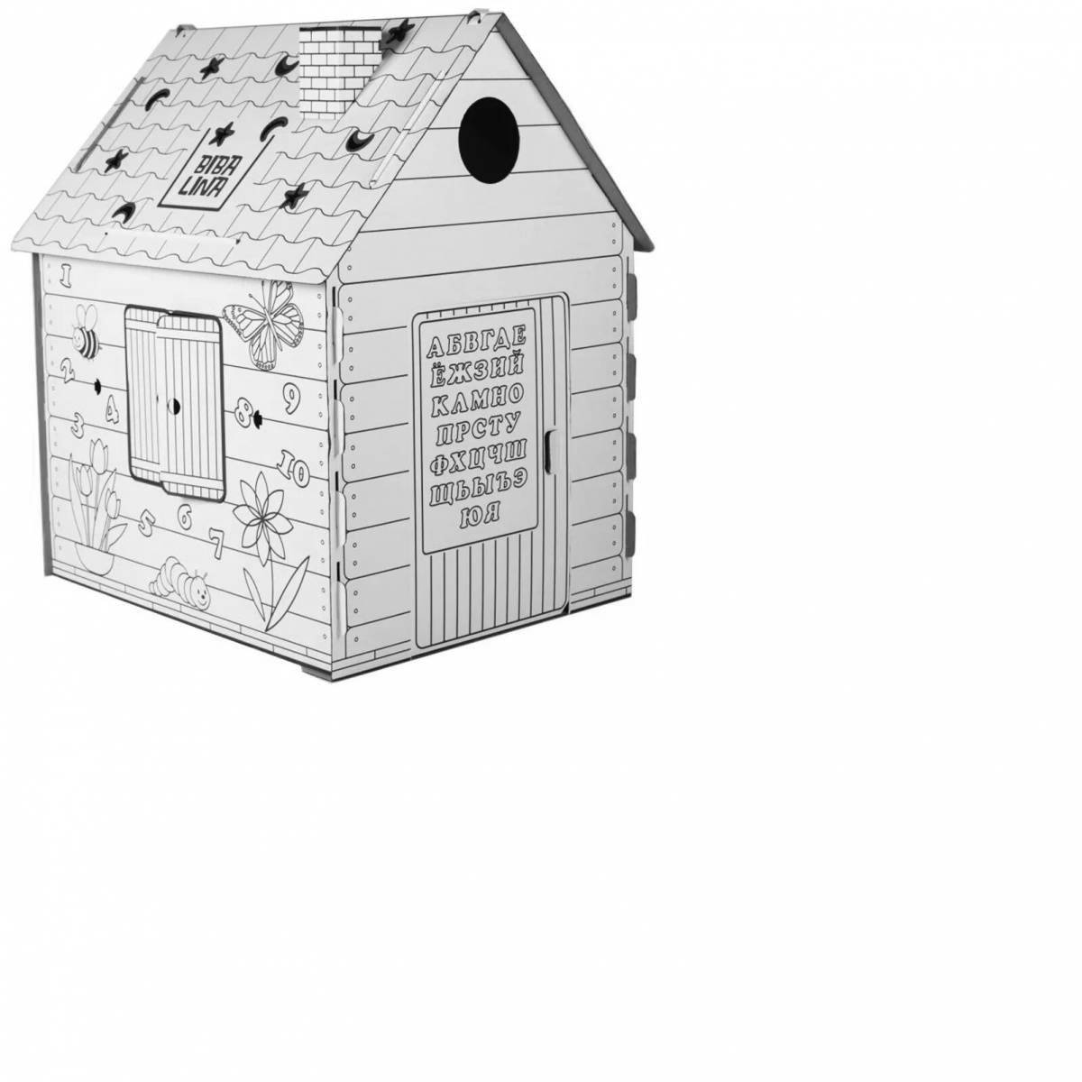 Photo Magic cardboard house ozone coloring page