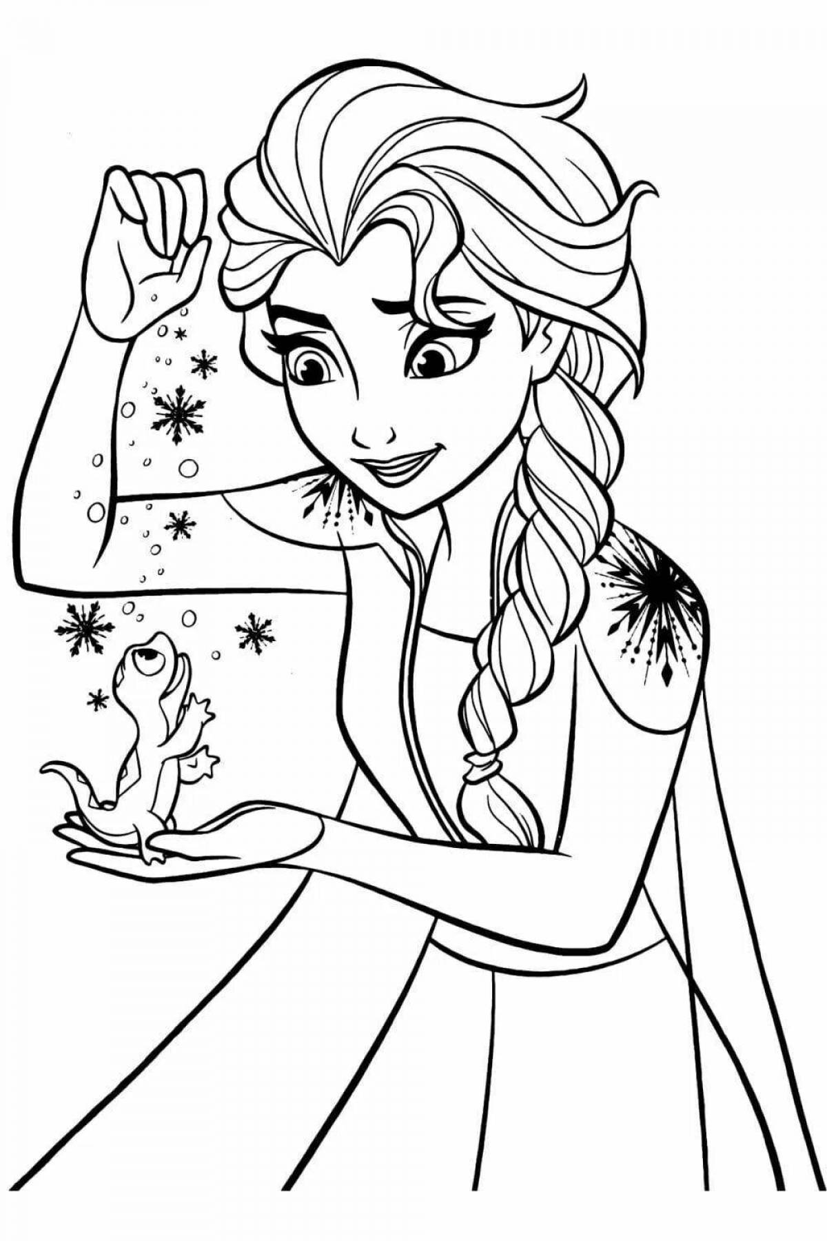 Splendid mega cold heart 2 coloring page