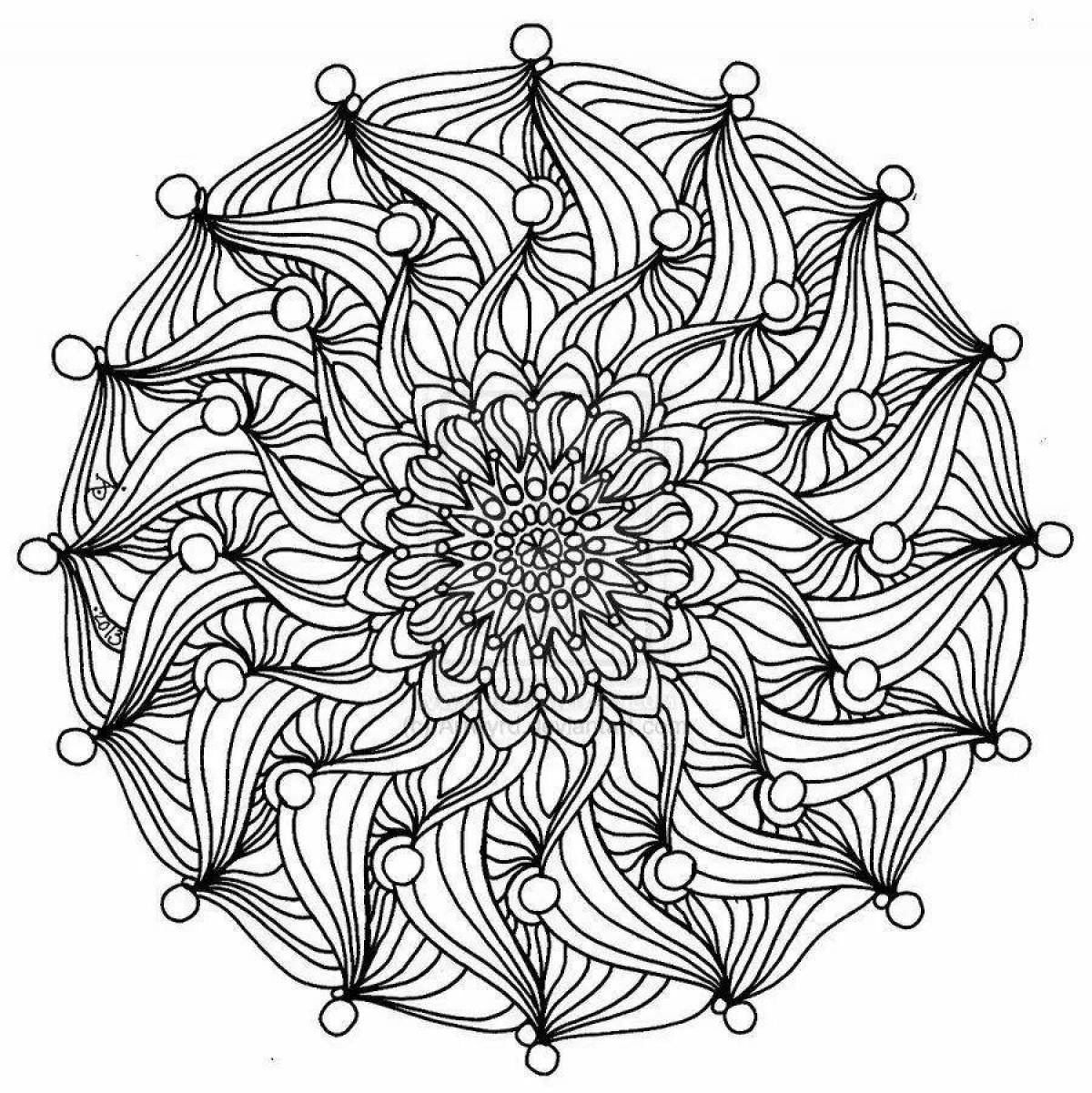 Calm coloring book for meditation and relaxation