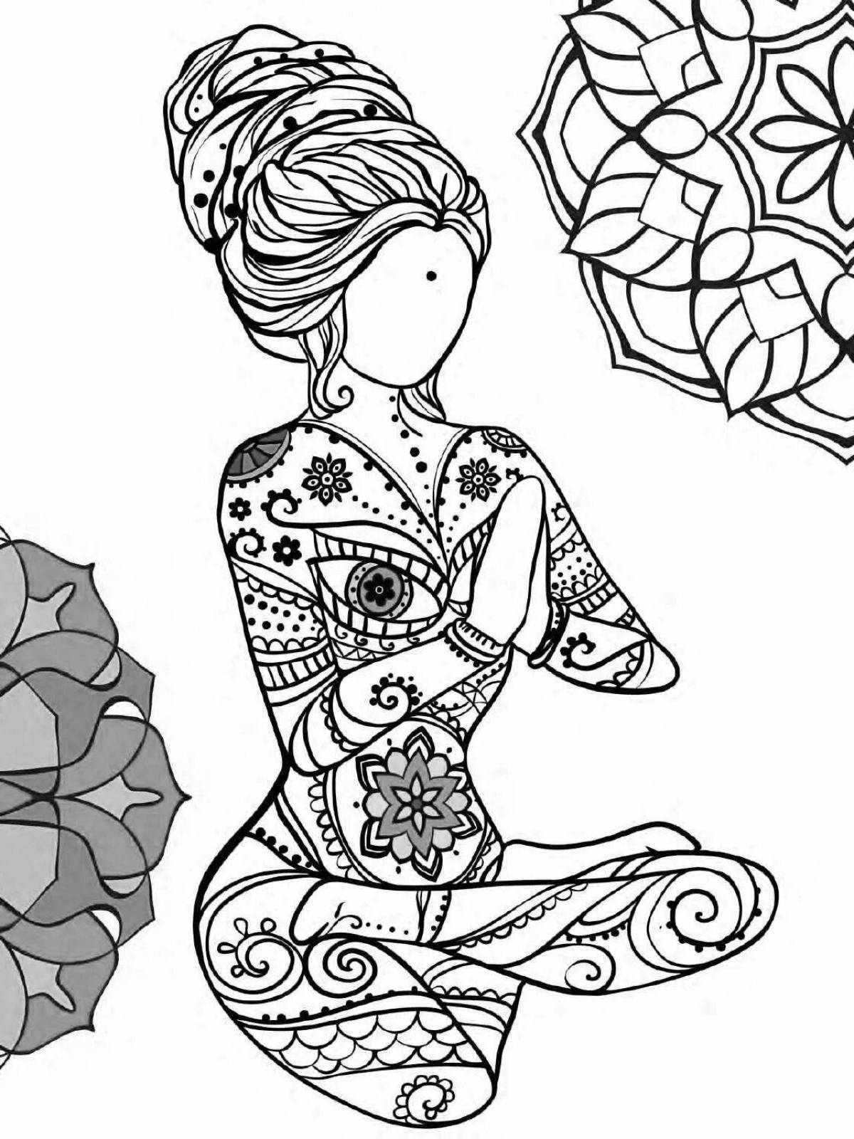 Joyful coloring book for meditation and relaxation