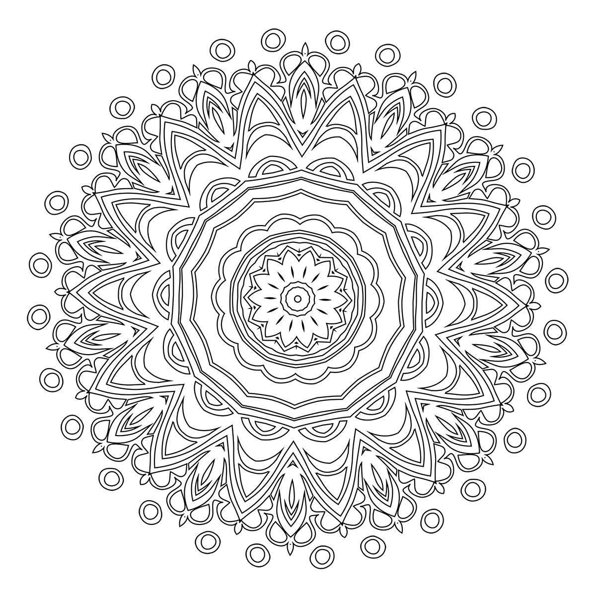 A fun coloring book for meditation and relaxation