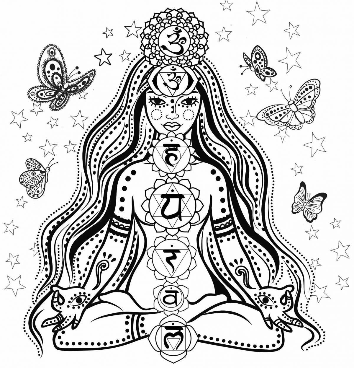 Positive coloring book for meditation and relaxation