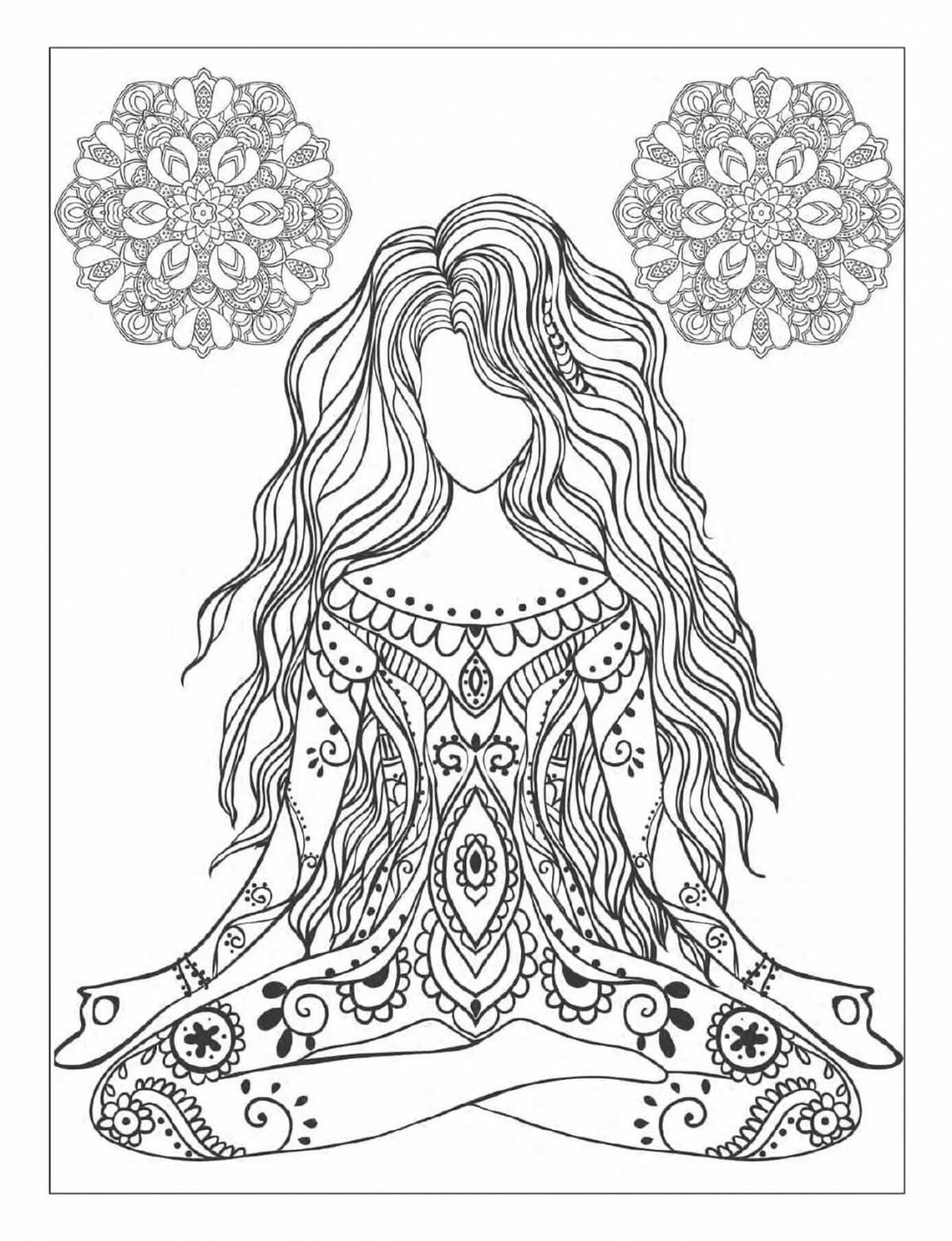 Magic coloring book for meditation and relaxation