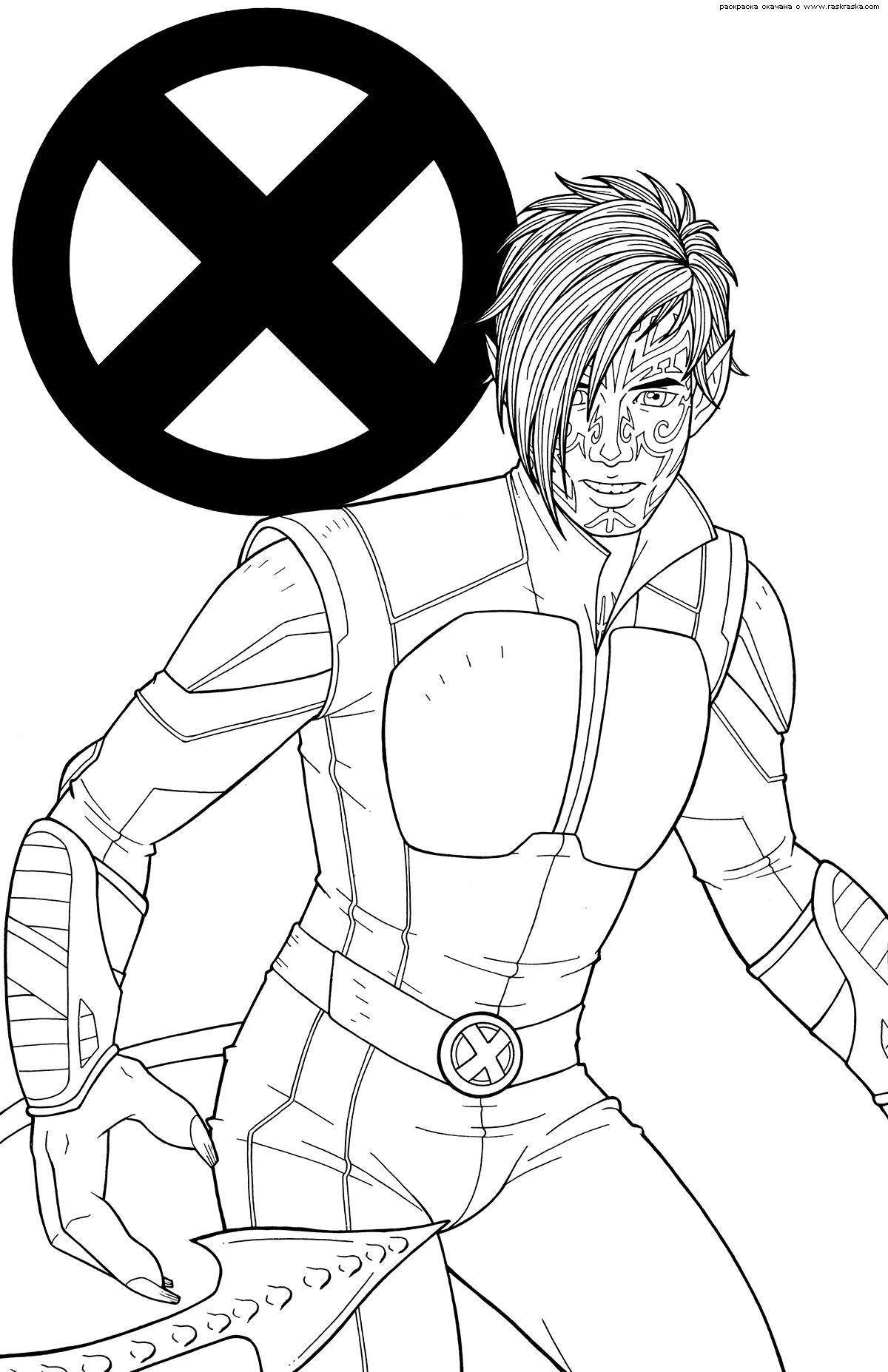 Involving x-men start viewing coloring pages