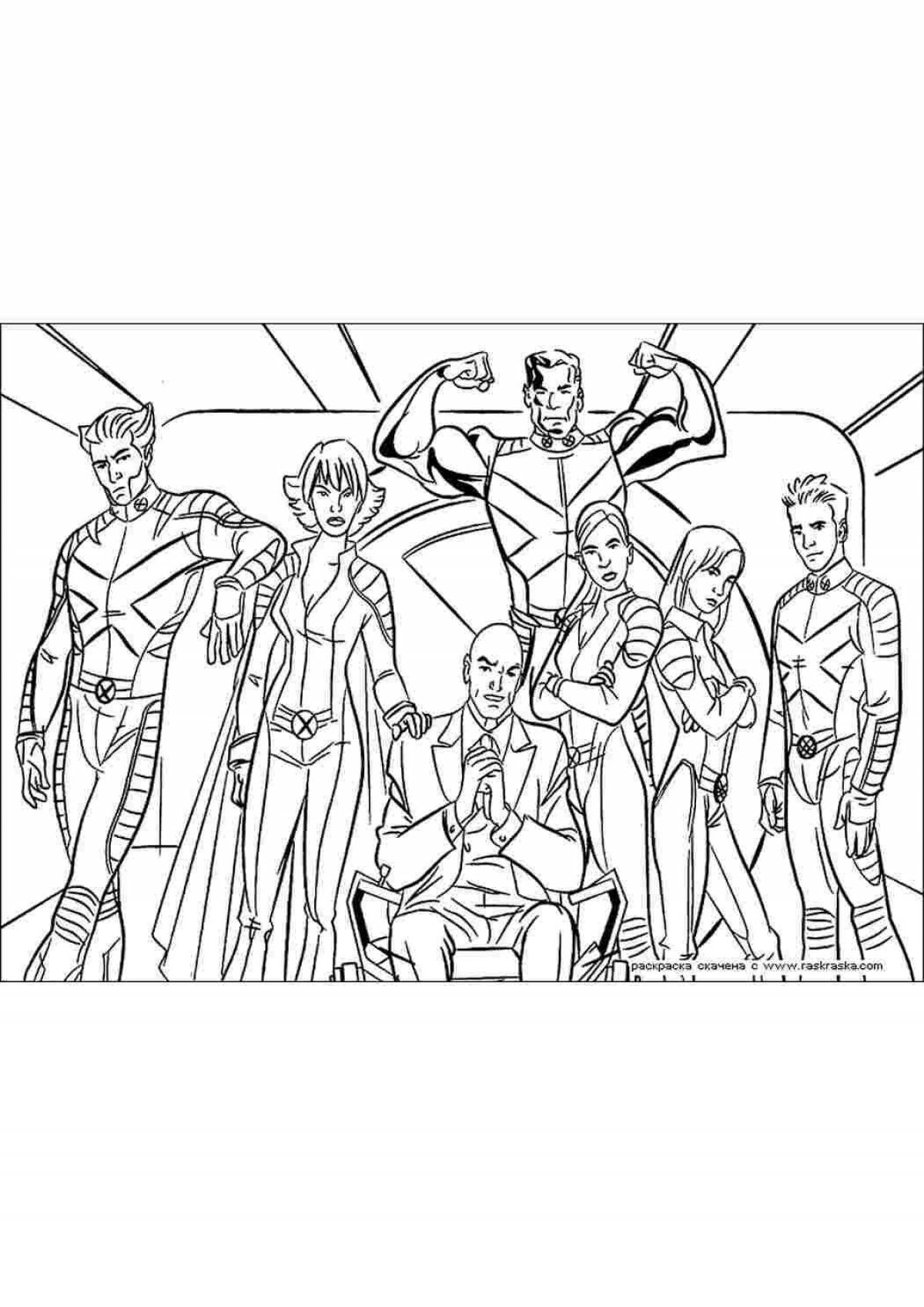 Great x-men started watching coloring
