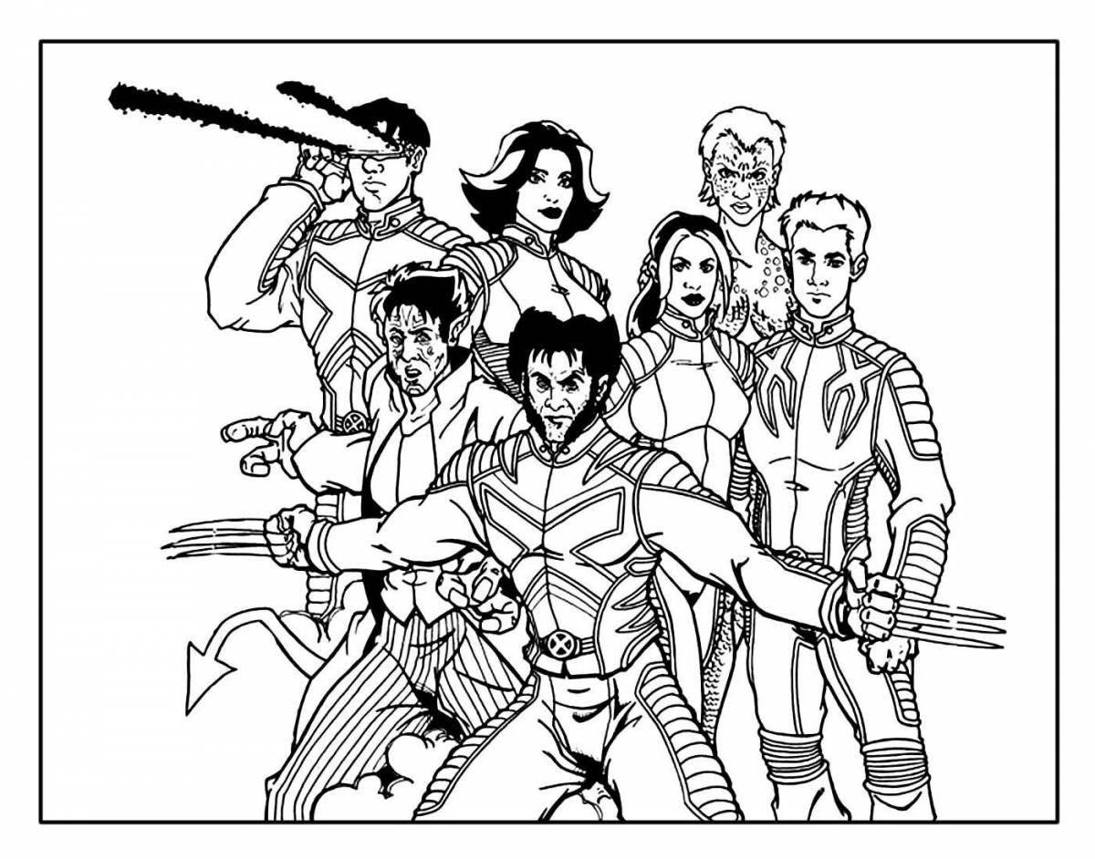 The incredible x-men started watching the coloring book