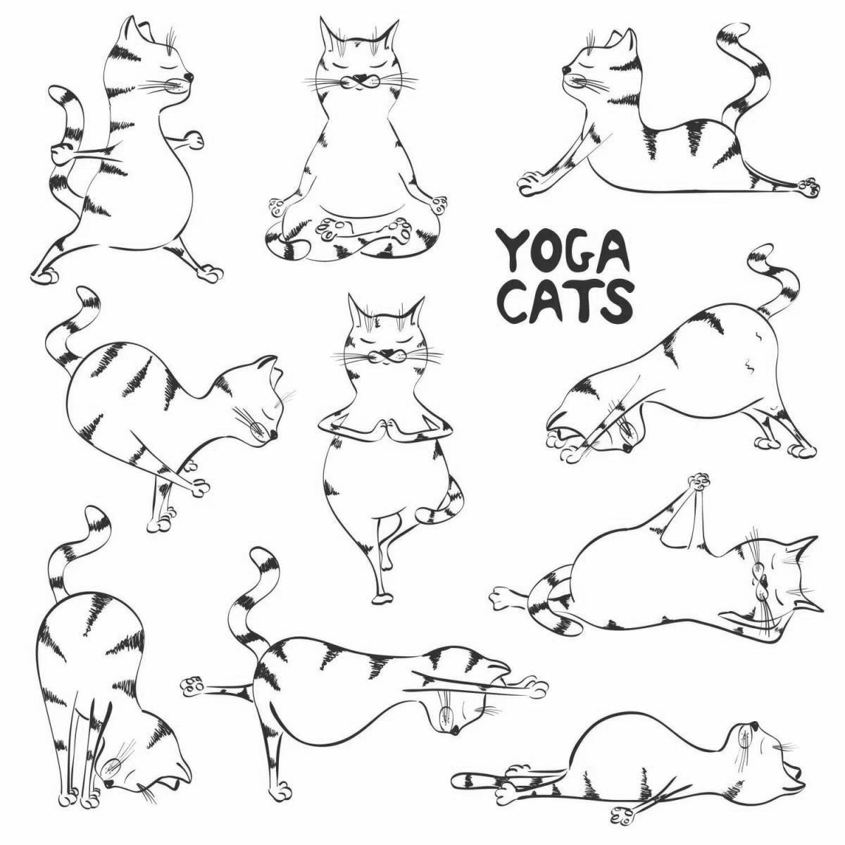 Nimble cats coloring pages