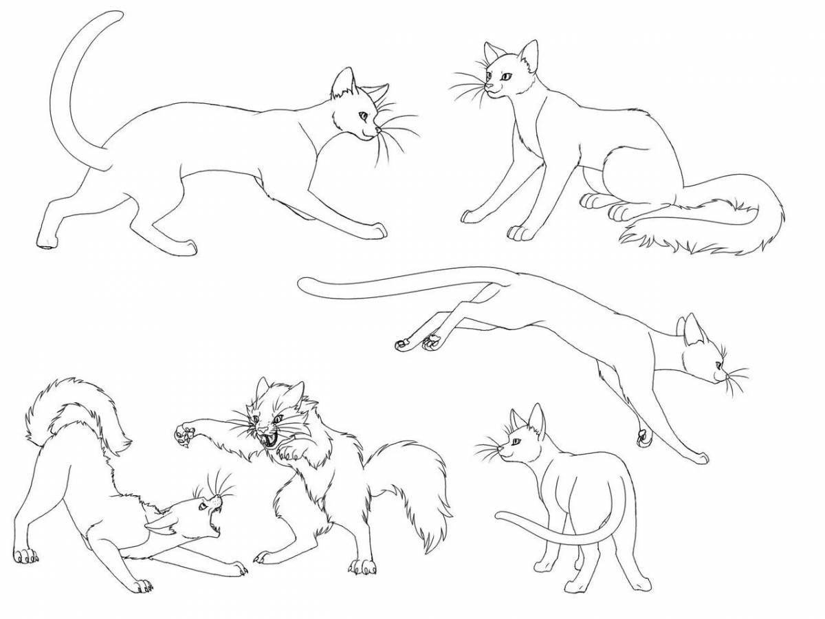 Loving cat coloring pages
