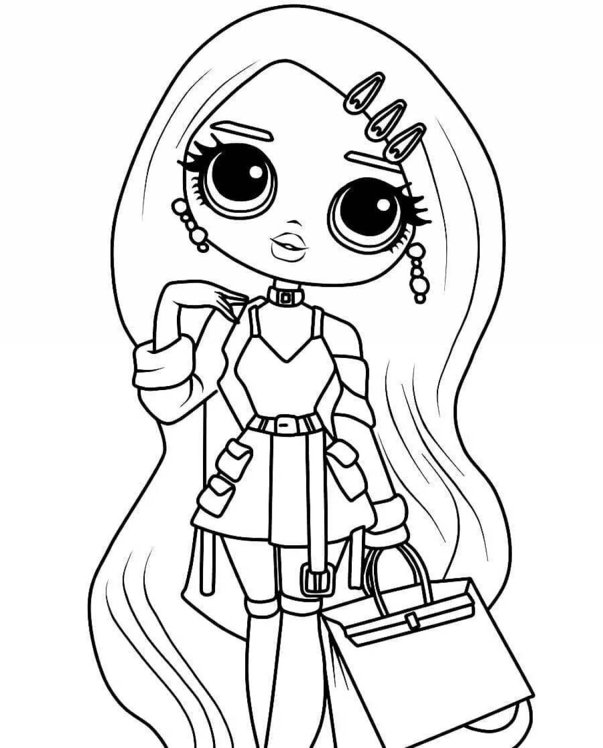 Radiant coloring page doll lol older sisters