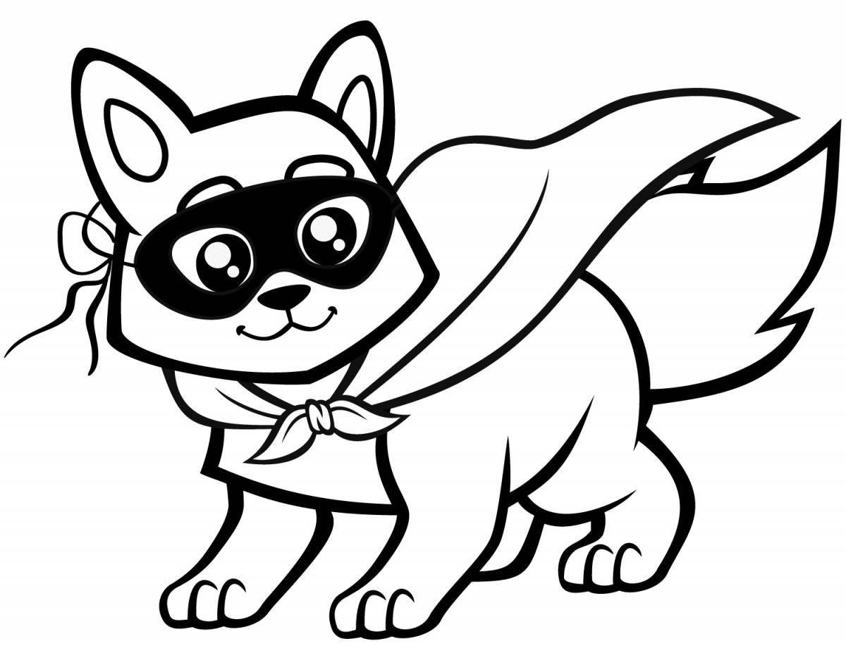 Super meow coloring pages for kids