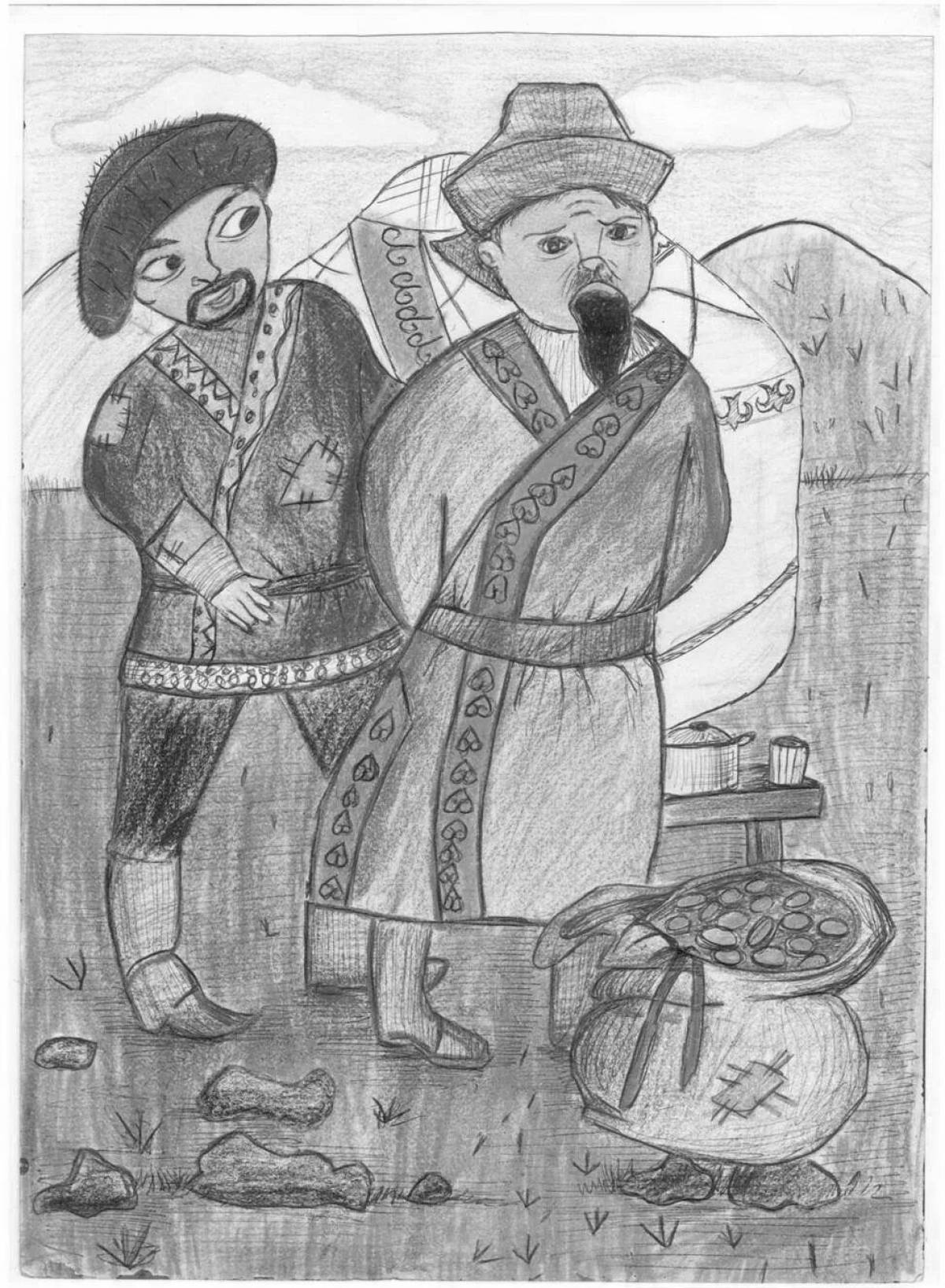 Coloring bright aldar kose