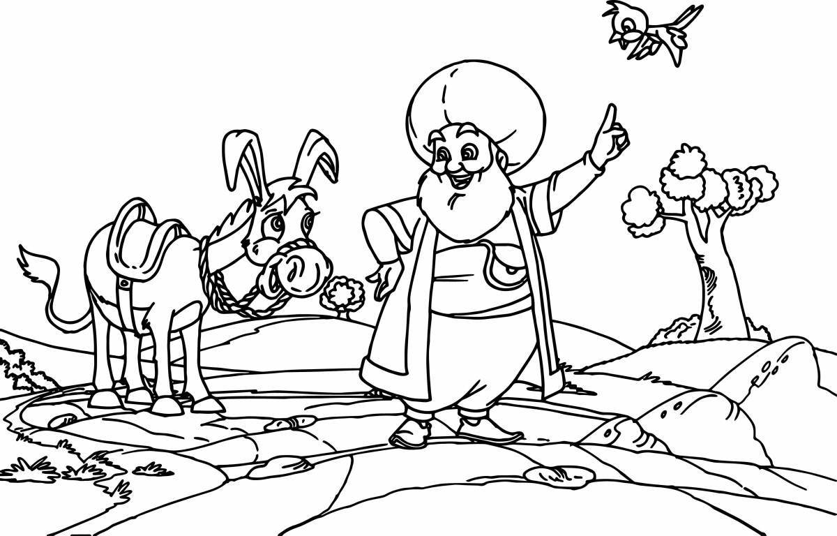 Aldar köse coloring filled with color