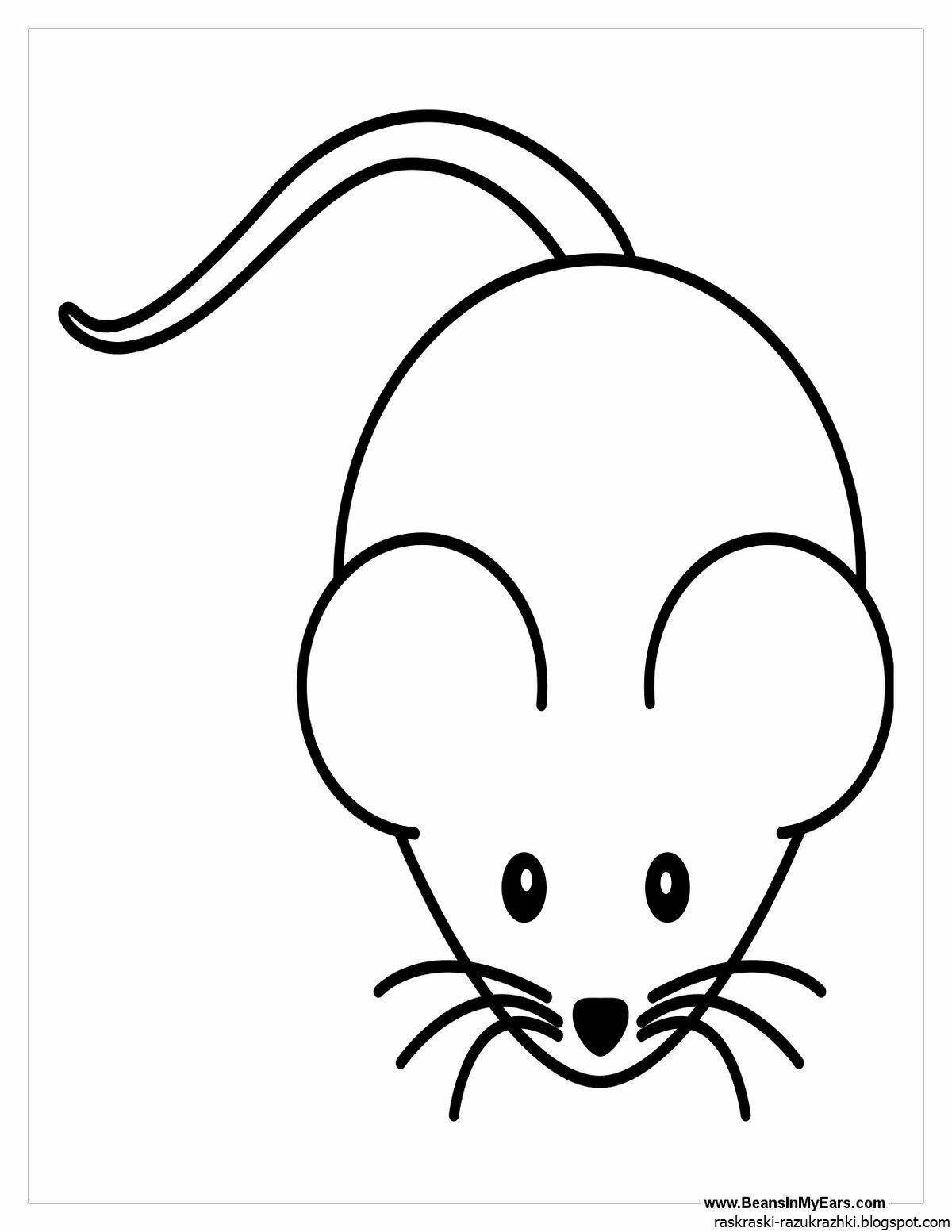 Раскраска буйная норушка мышь