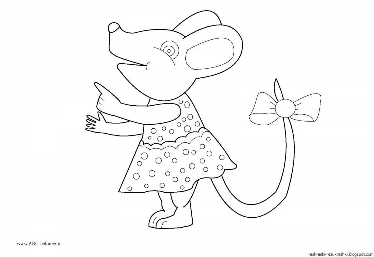 Живая норушка мышь раскраска