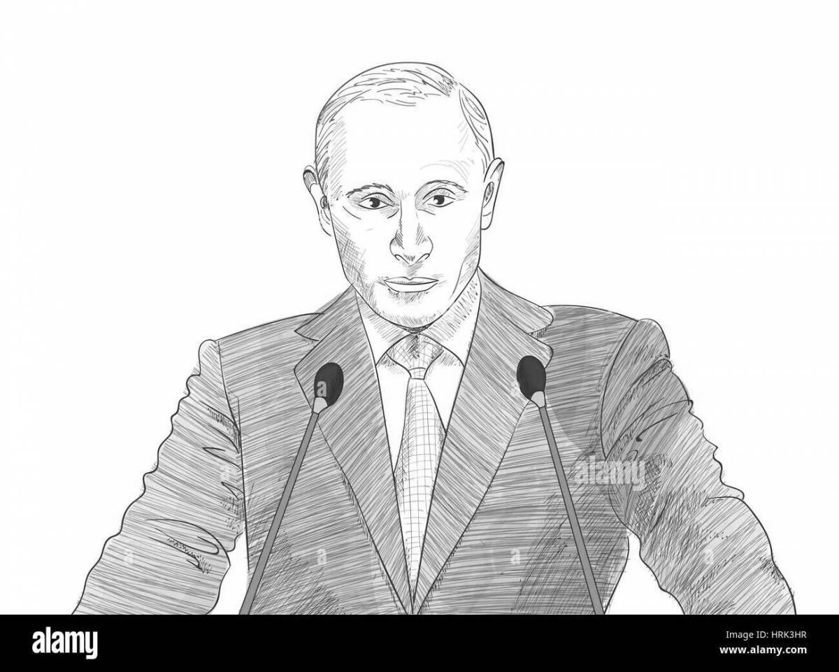 Putin coloring for children