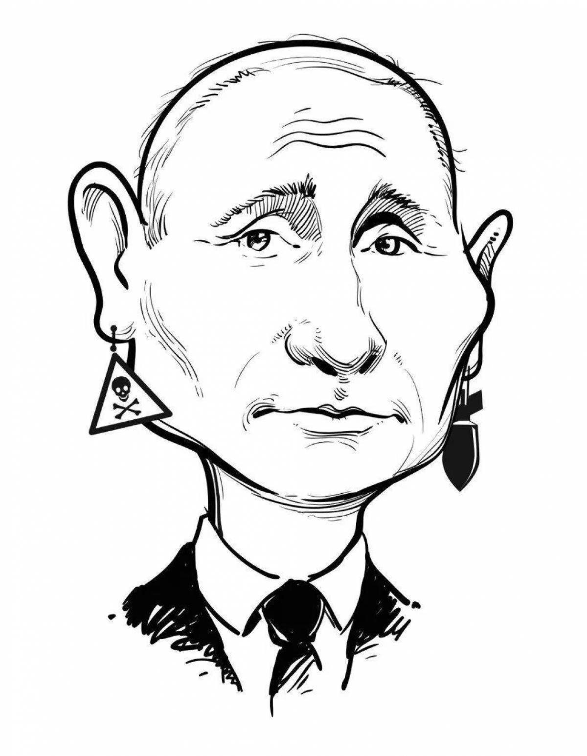 Putin live coloring for kids
