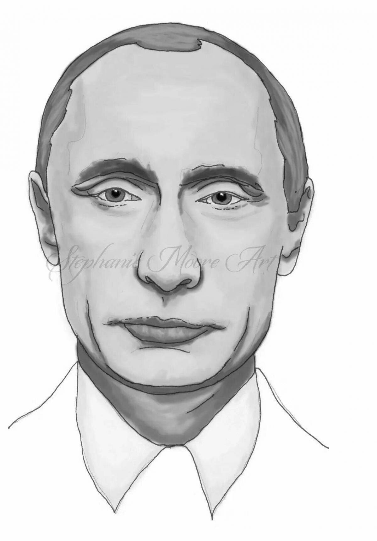 Putin's adorable coloring pages for kids