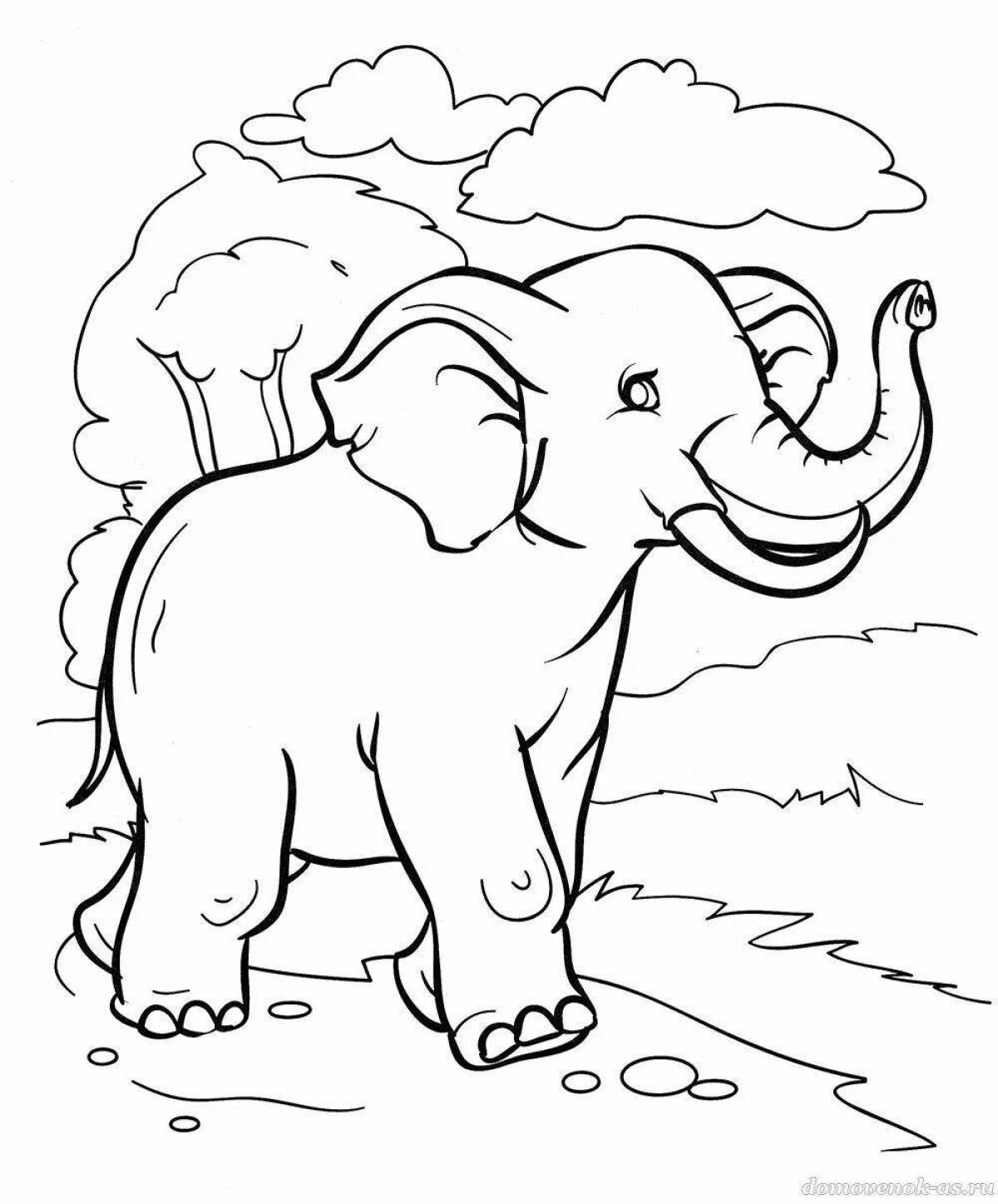 Luminous animal coloring pages of the south