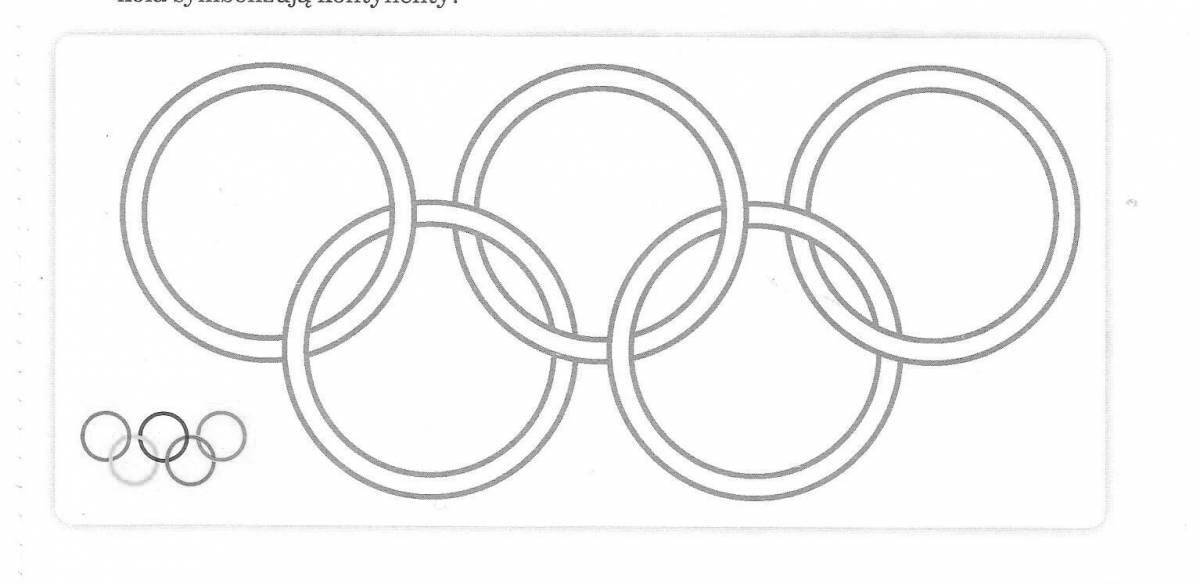 Раскраска замечательные олимпийские кольца для печати