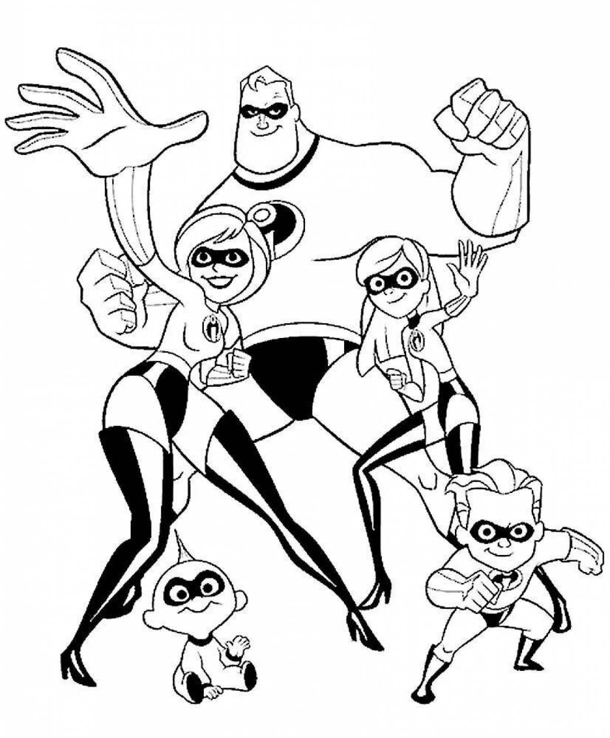 Incredible the incredibles coloring pages for kids