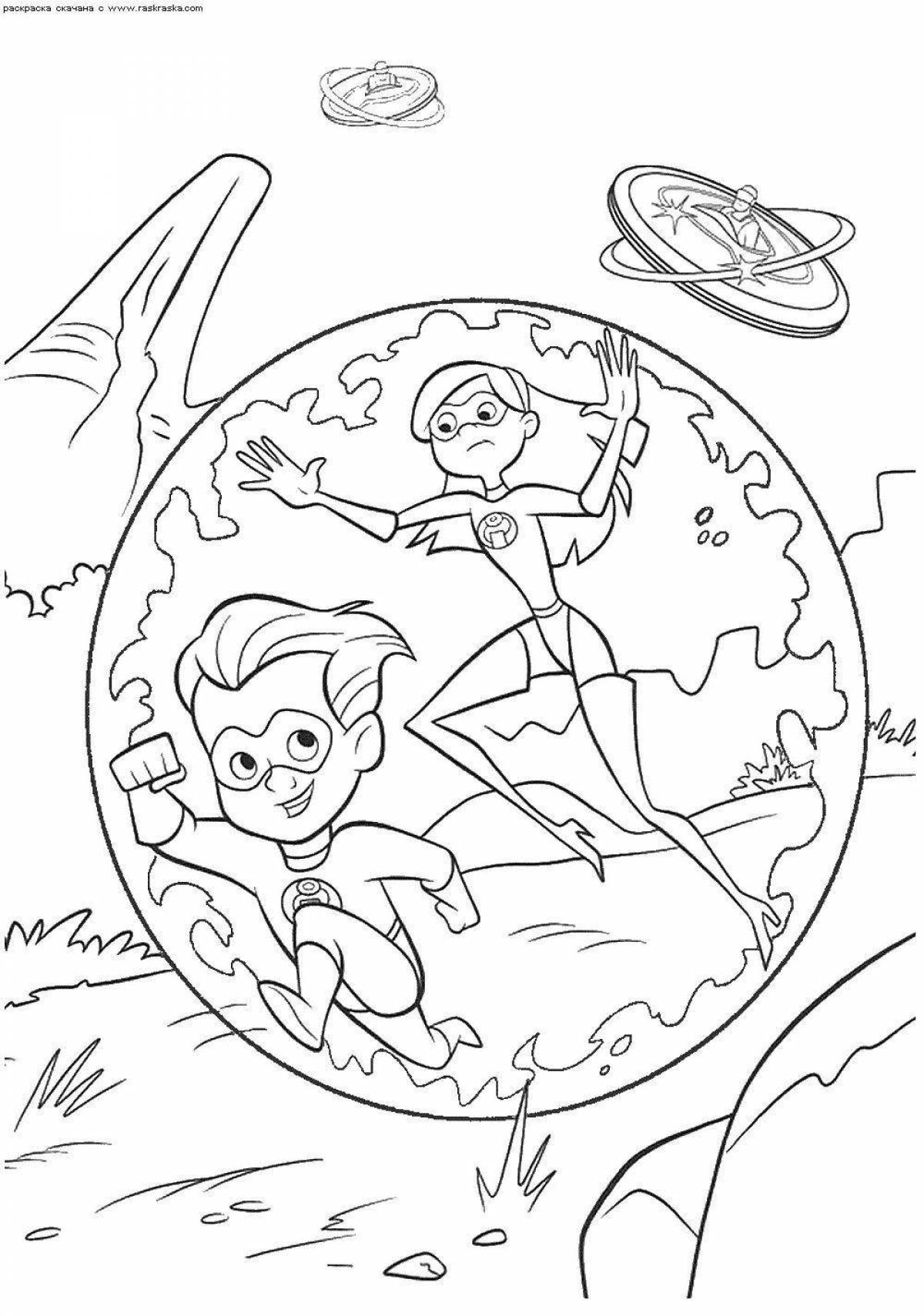 Adorable The Incredibles Coloring Book for Kids
